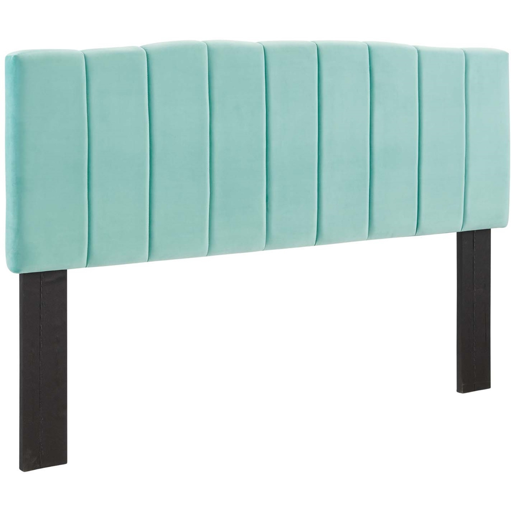 Camilla Channel Tufted King/California King Performance Velvet Headboard - Mint