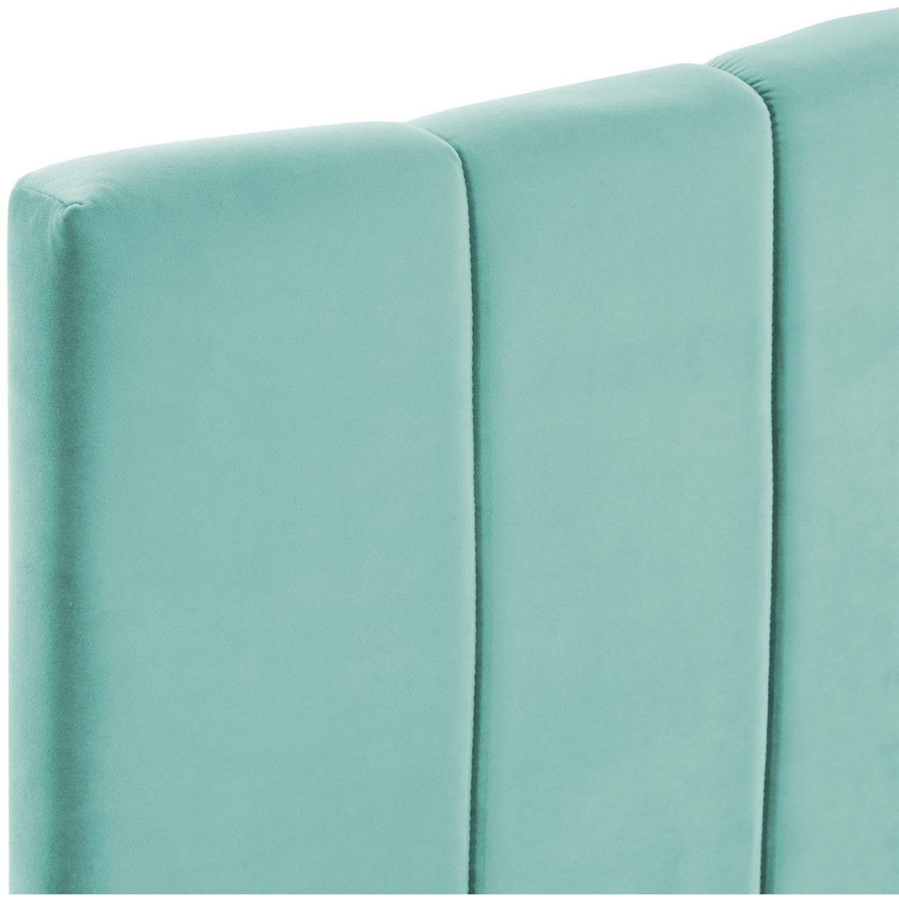 Camilla Channel Tufted King/California King Performance Velvet Headboard - Mint