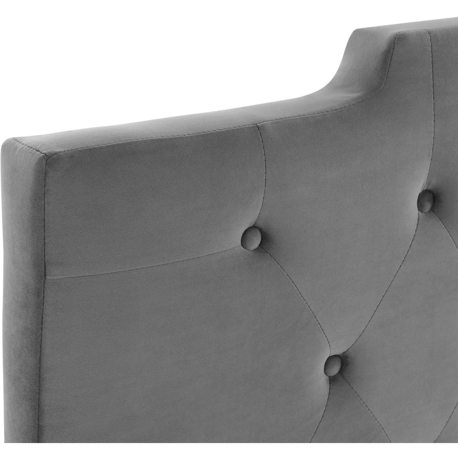 Juliet Tufted Full/Queen Performance Velvet Headboard - Charcoal