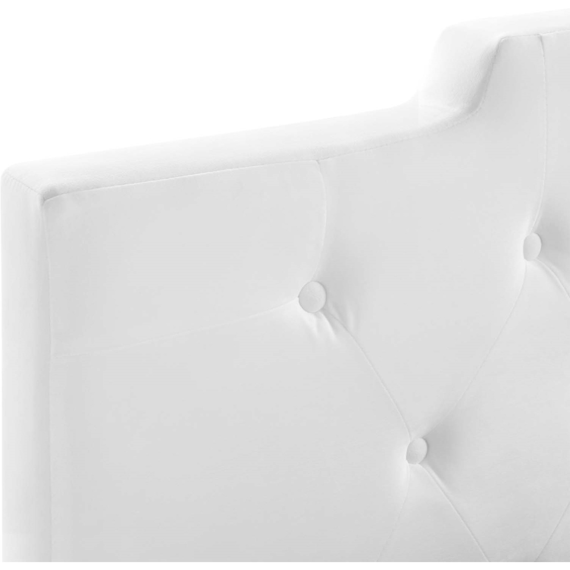 Juliet Tufted Full/Queen Performance Velvet Headboard - White