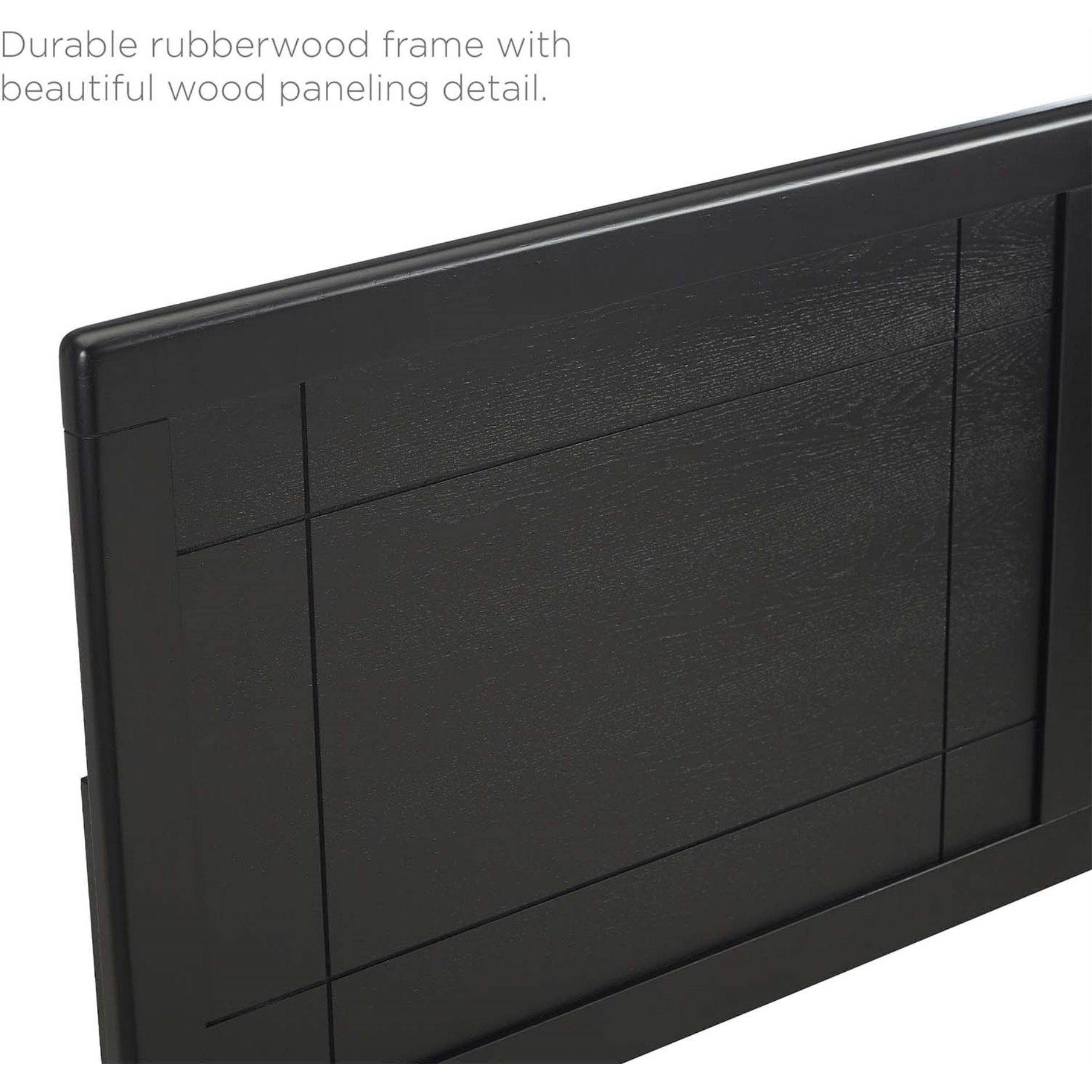Archie Full Wood Headboard - Black
