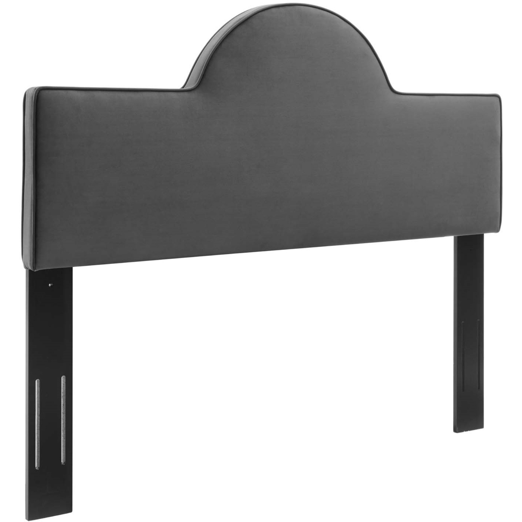 Dawn Twin Performance Velvet Headboard - Charcoal
