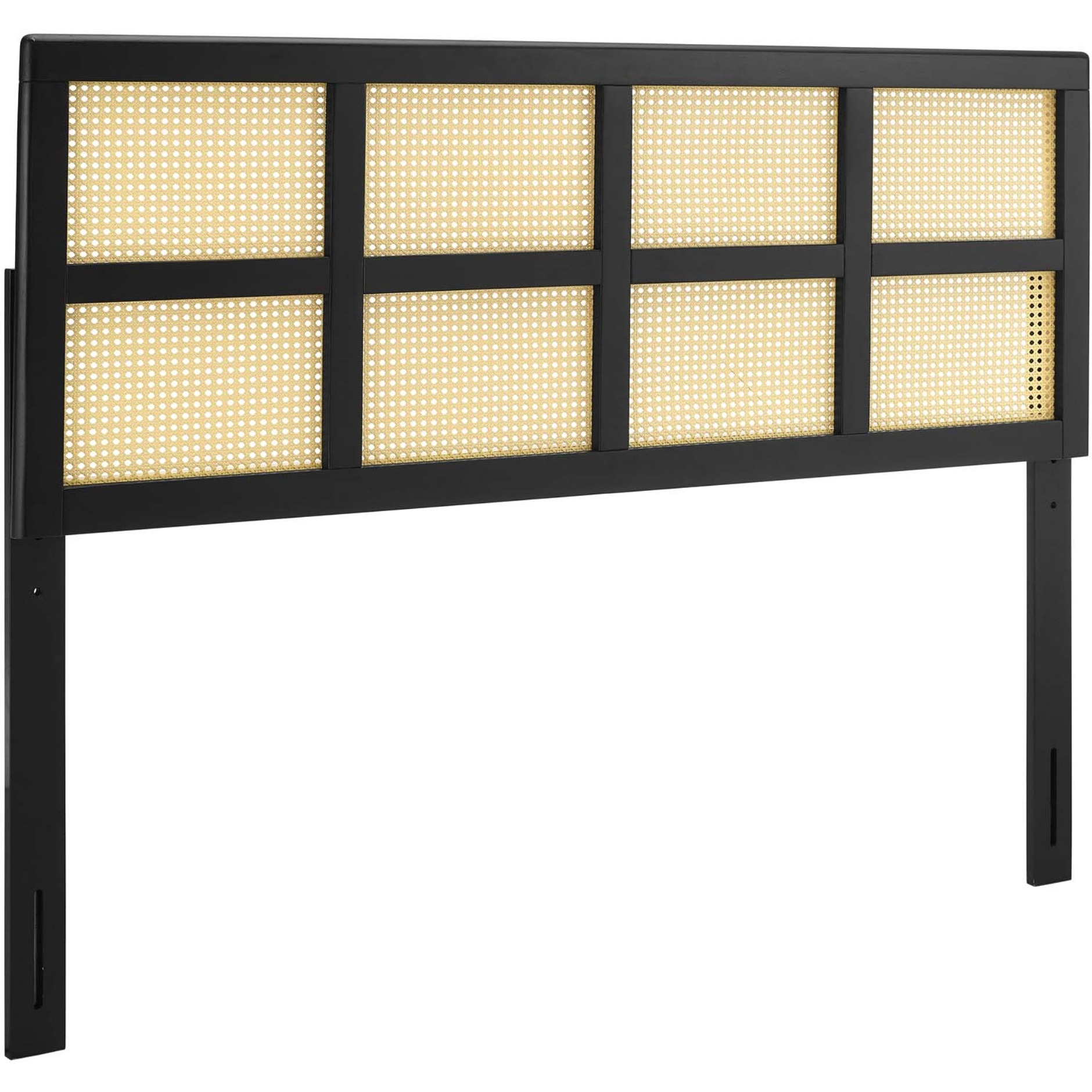 Luana Cane King Headboard - Black