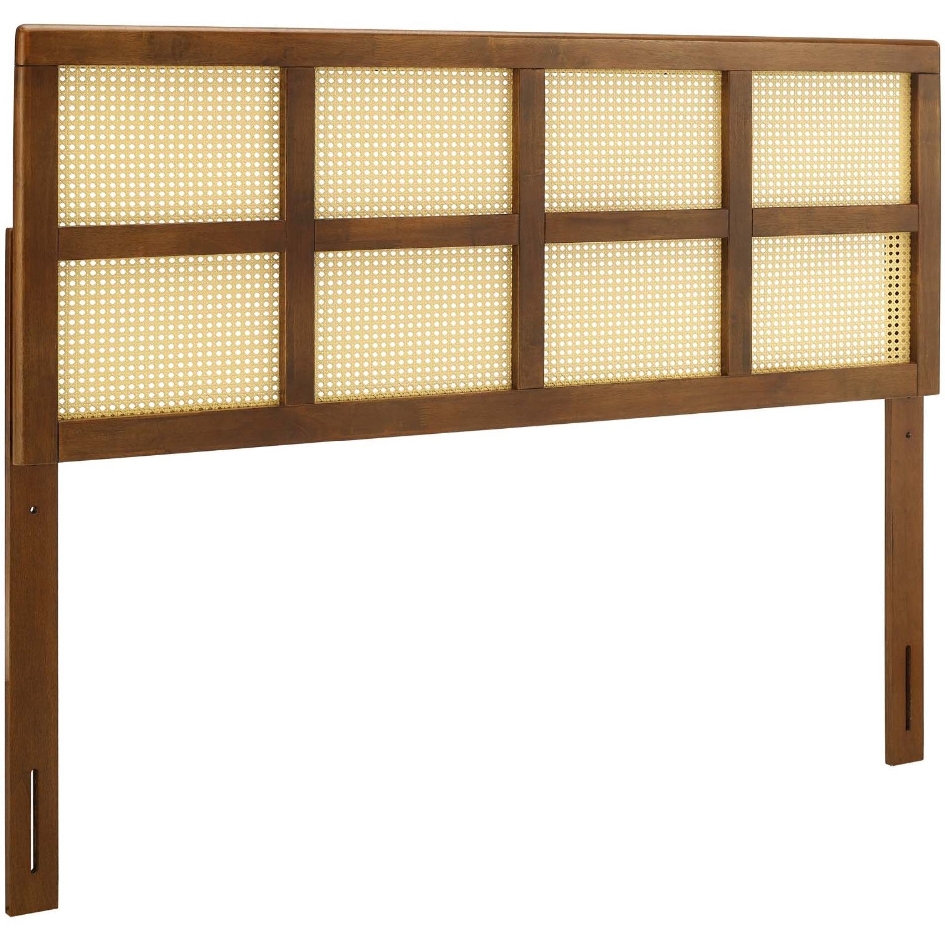 Luana Cane King Headboard - Walnut
