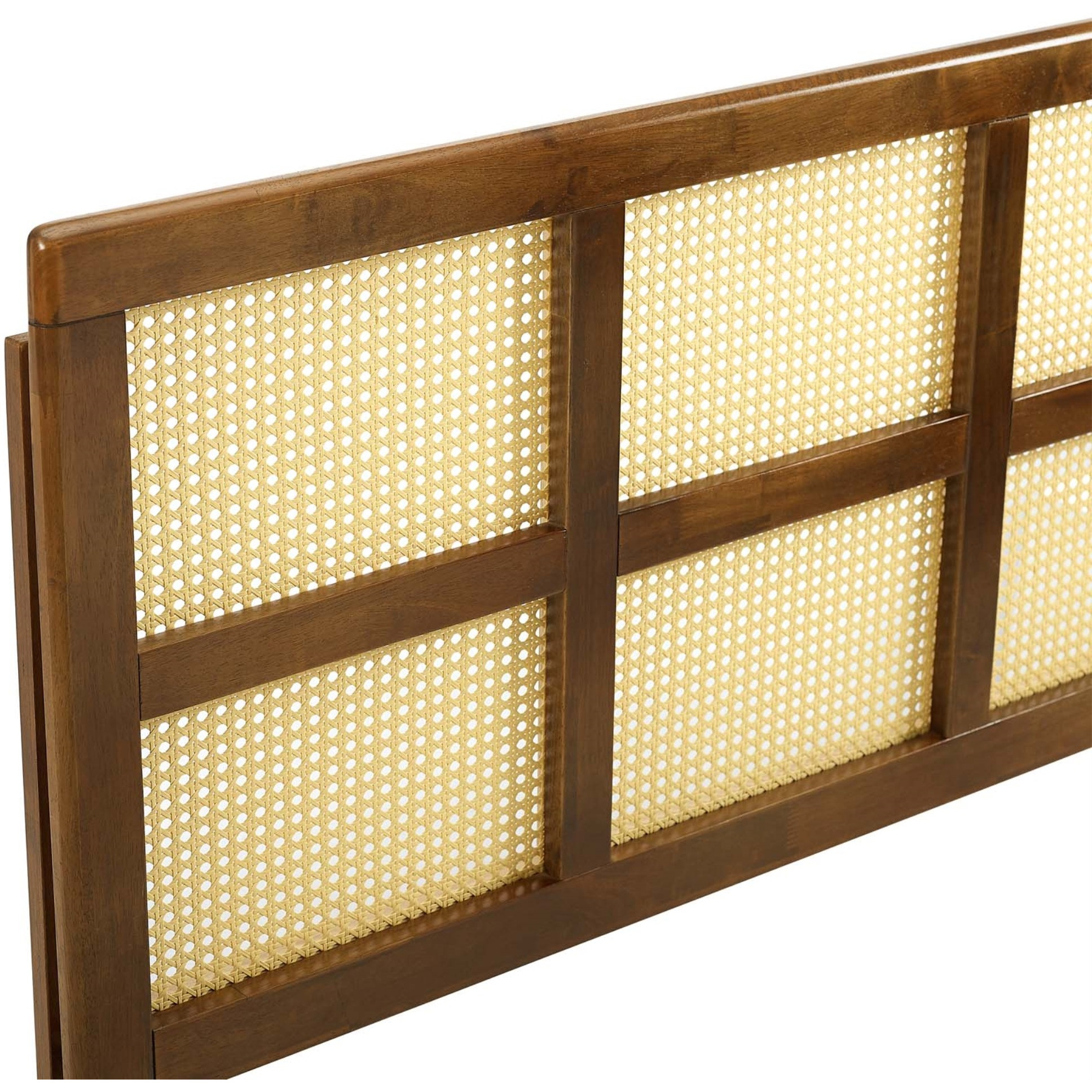 Luana Cane King Headboard - Walnut