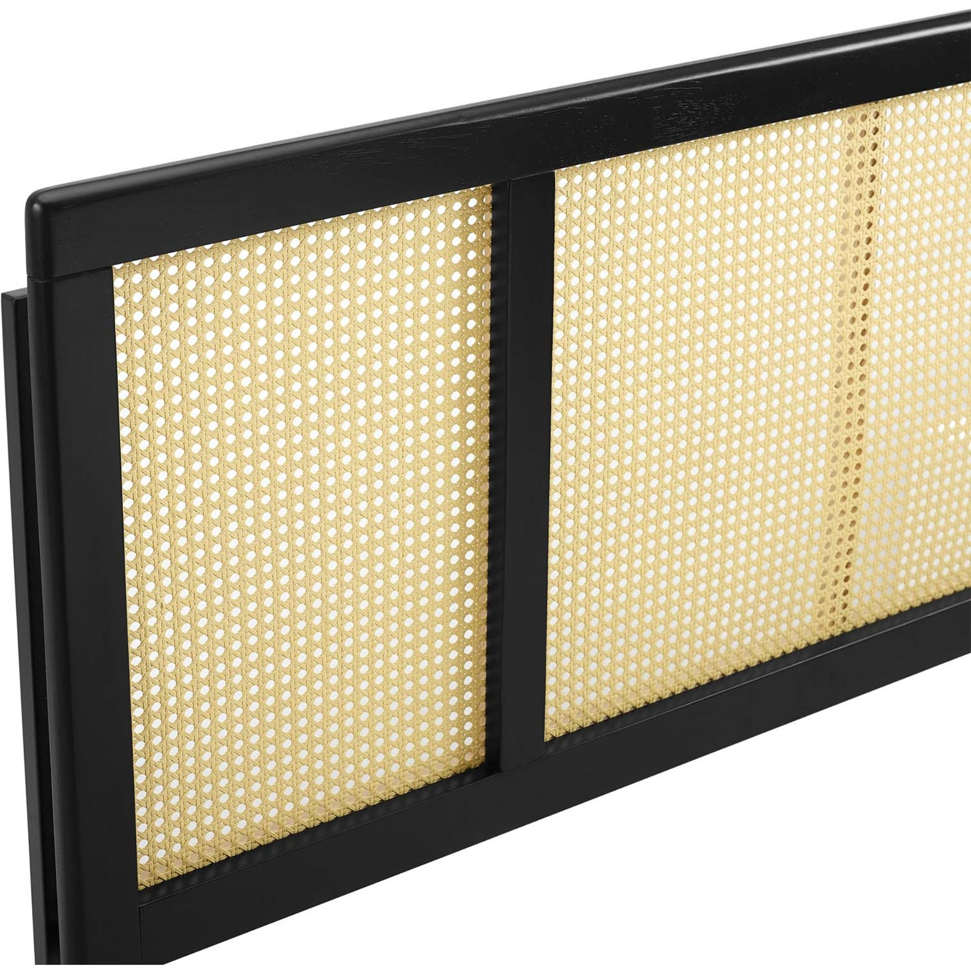 Delmare Cane Full Headboard - Black