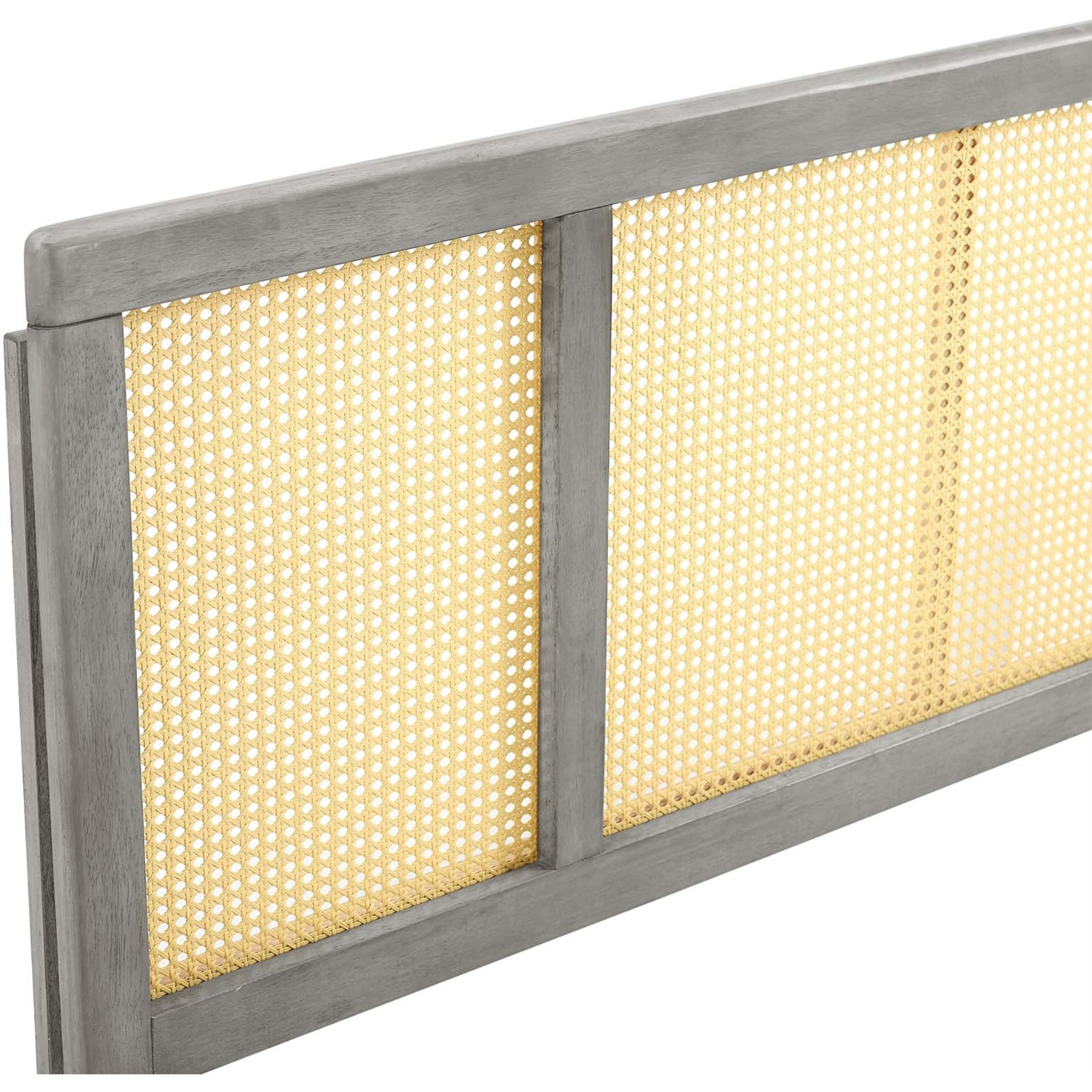 Delmare Cane Full Headboard - Gray