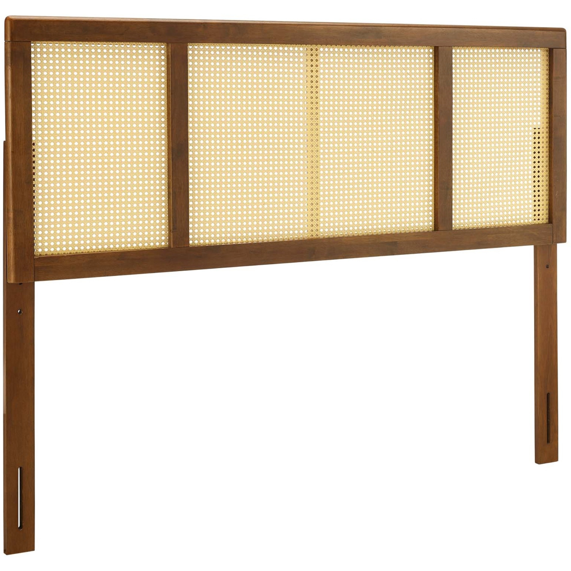 Delmare Cane Full Headboard - Walnut