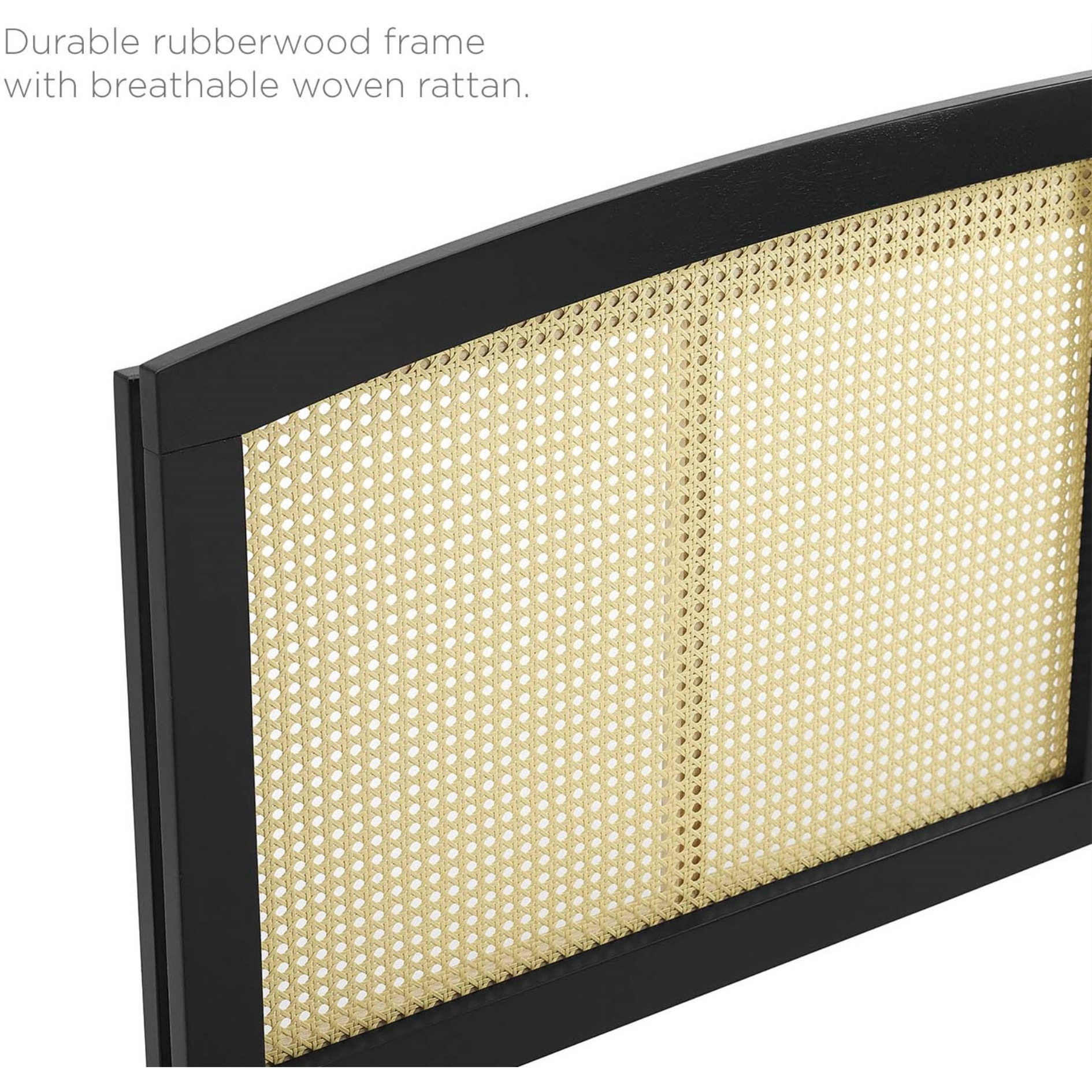 Halcyon Cane King Headboard - Black