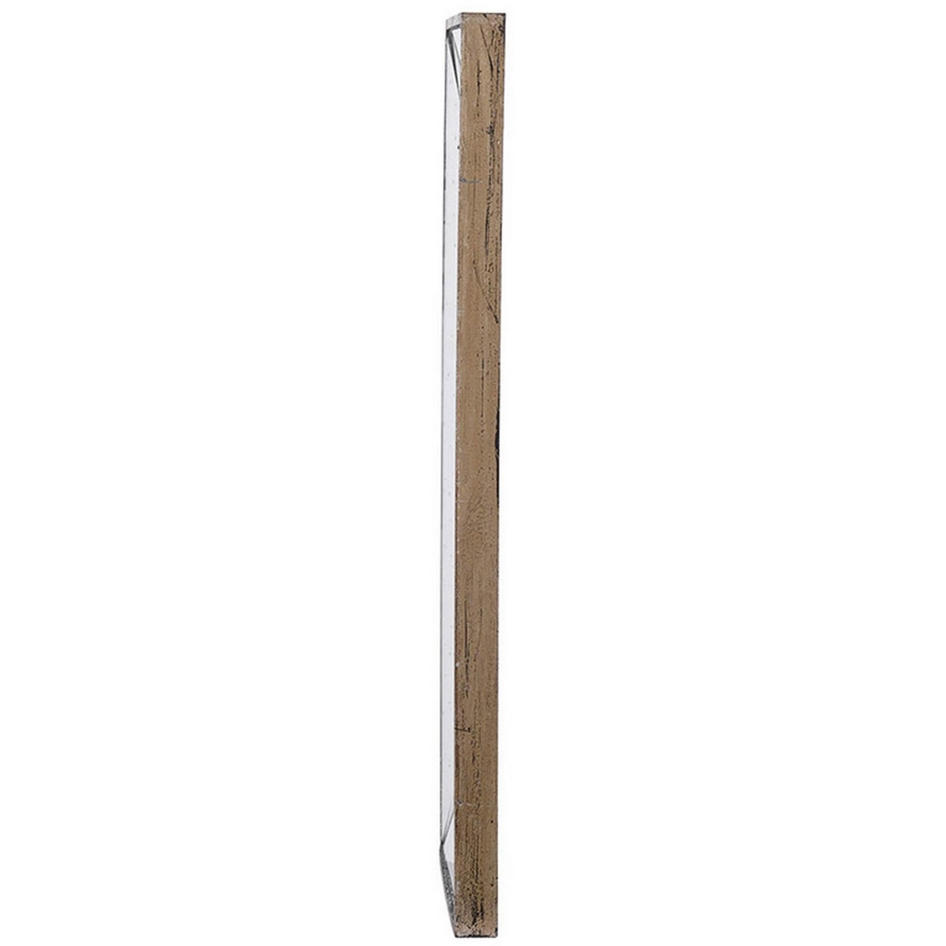 Filo 24 Inch Wall Mirror, Raised Tray Edges, Mirrored Rectangular Frame