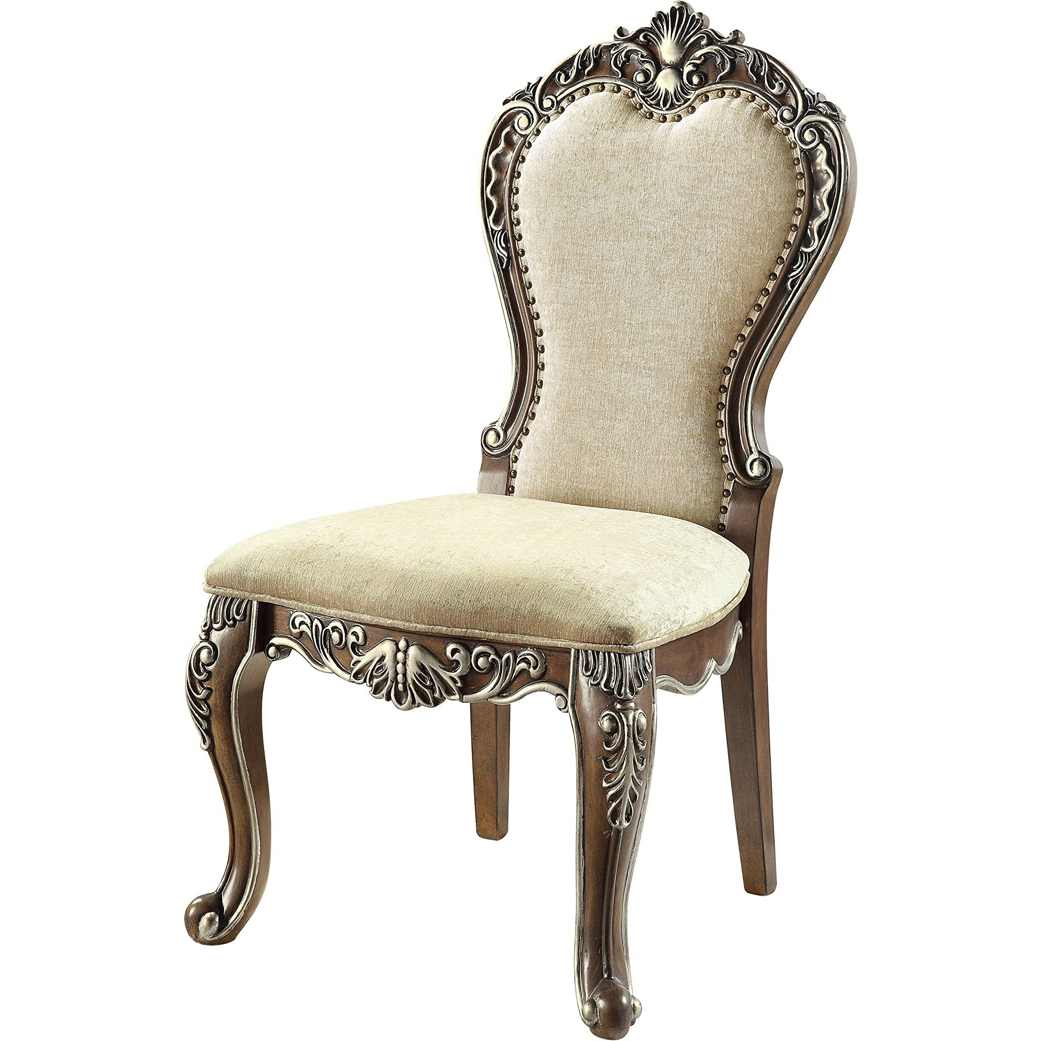 ACME Latisha Side Chair(Set-2), Antique Oak Finish