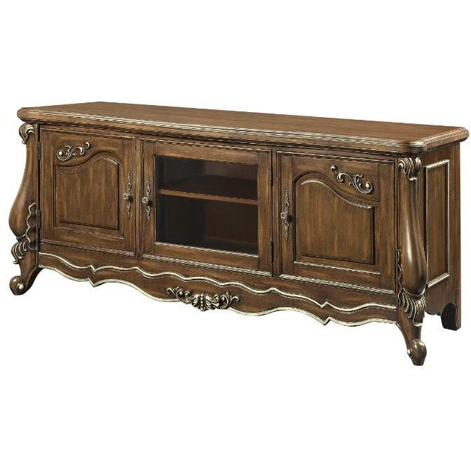 ACME Latisha TV Stand, Antique Oak Finish