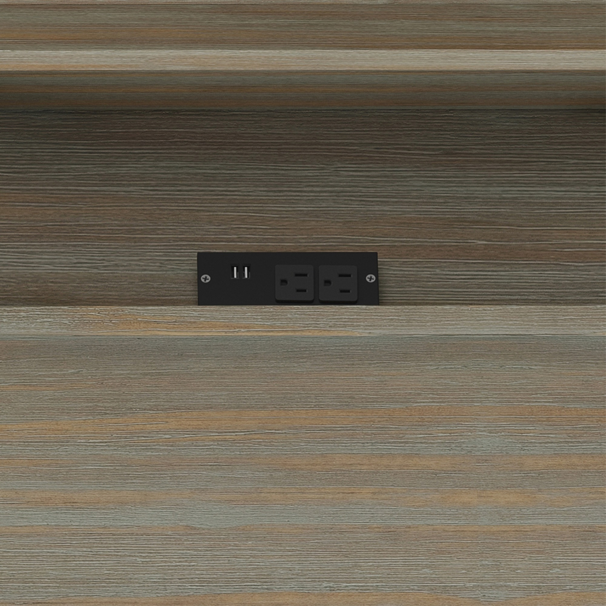 Bowman SOLID WOOD Flip Up Desk in Distressed Grey