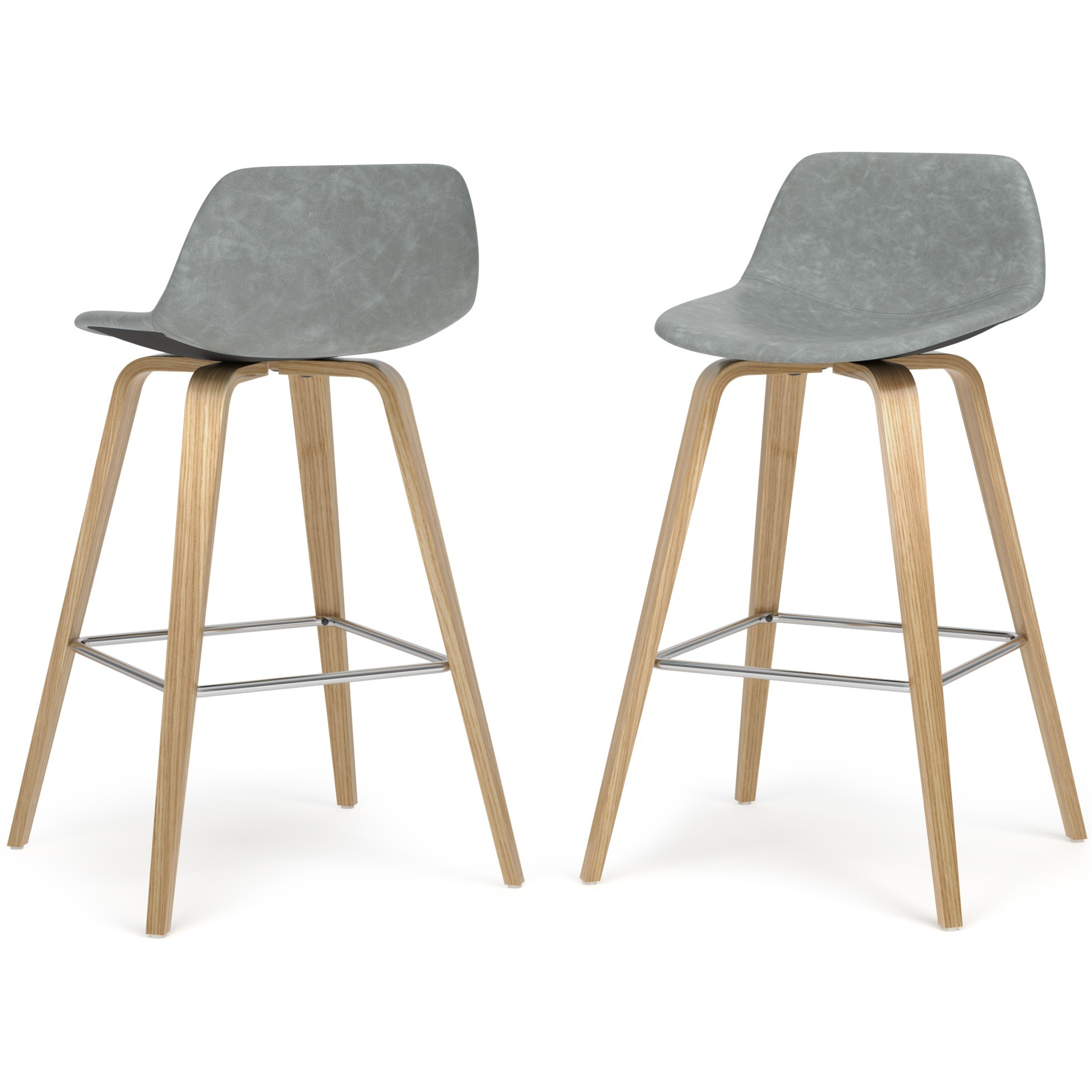 Randolph Bentwood Counter Height Stool (Set of 2) in Stone Grey