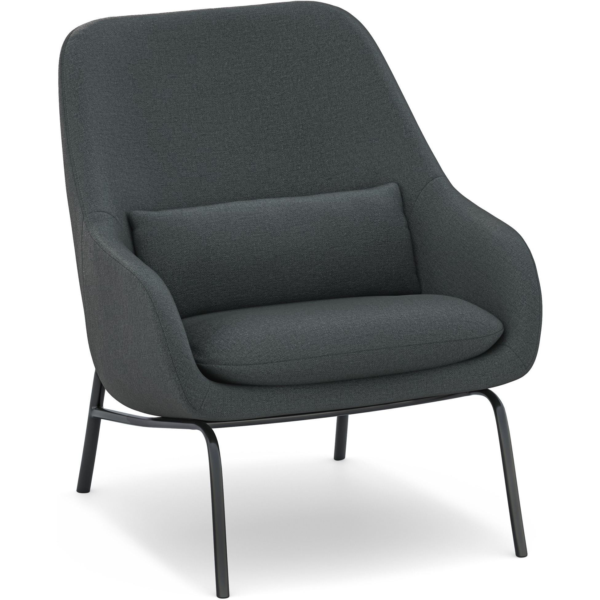 Elmont Accent Chair in Steel Grey Linen fabric