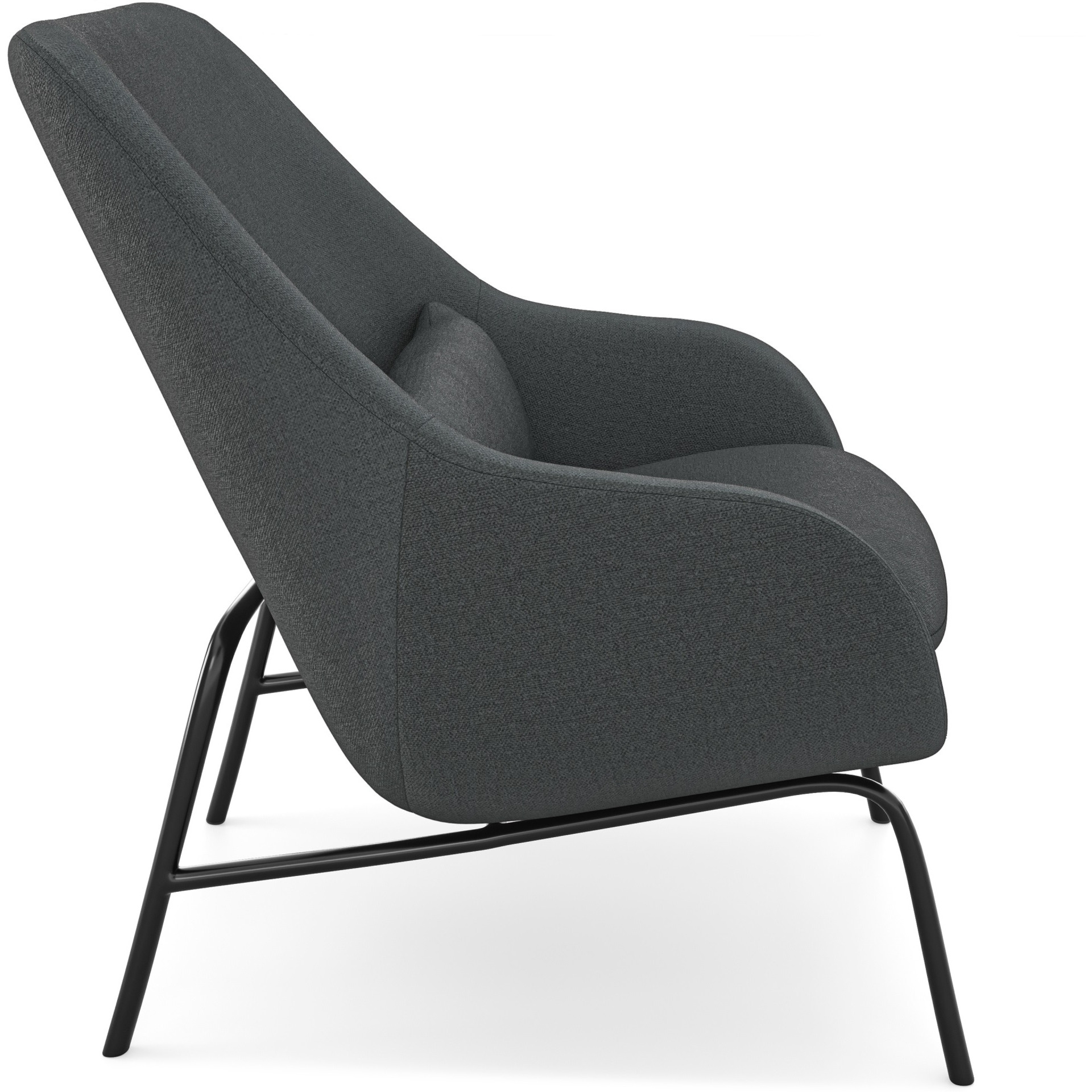 Elmont Accent Chair in Steel Grey Linen fabric