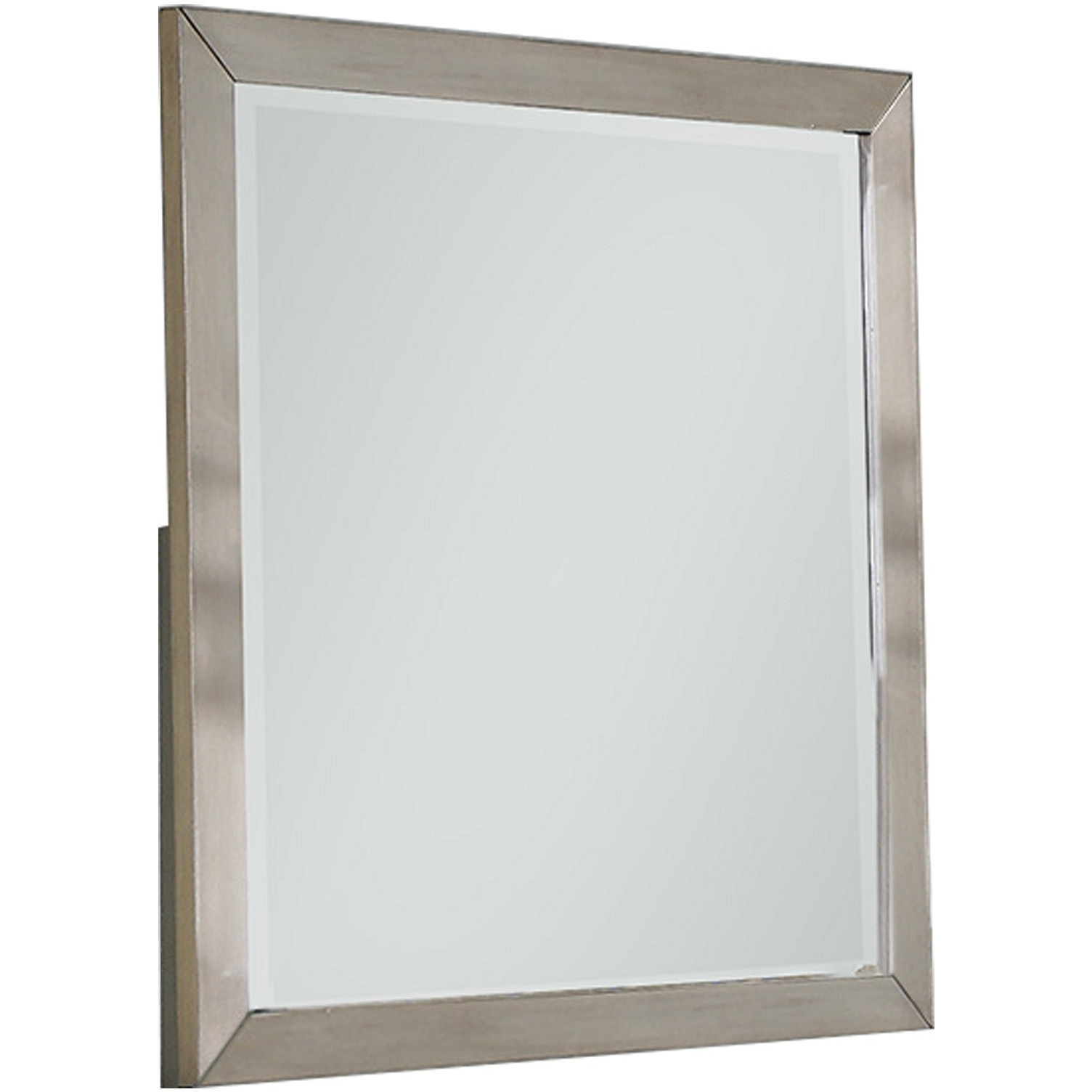 Bran 36 x 36 Modern Square Dresser Mirror, Pine Wood, Light Brown