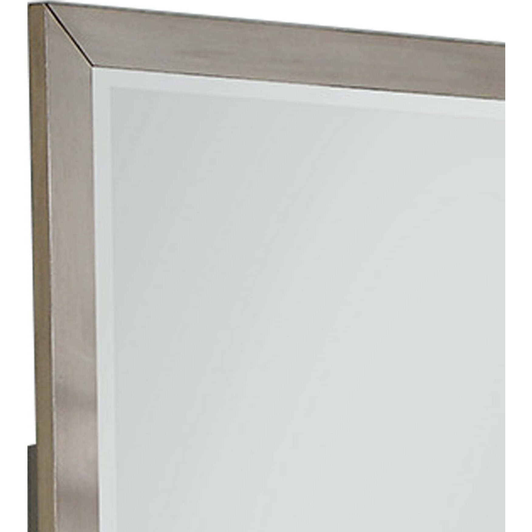 Bran 36 x 36 Modern Square Dresser Mirror, Pine Wood, Light Brown