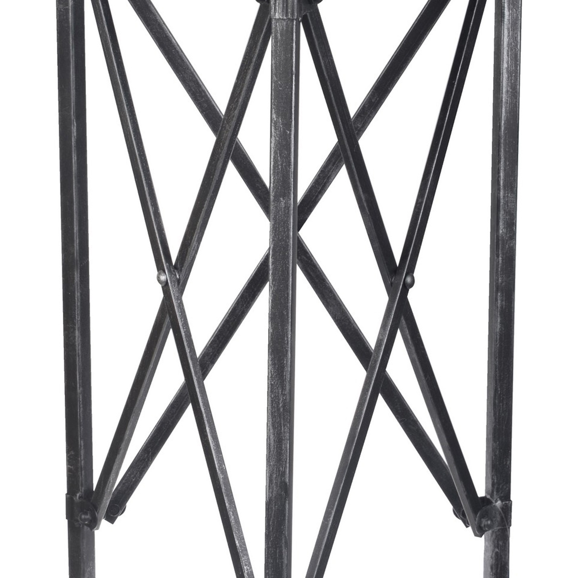 27 Inch Side Table, Round Metal Body, Glass Tabletop, 3 Wheels, Silver