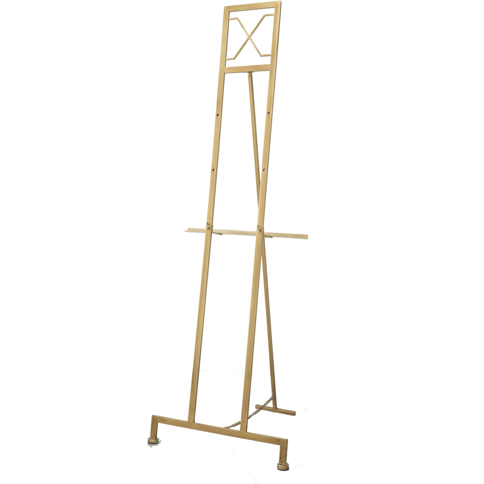 70 Inch Easel Stand, Gold Iron Frame, Free Standing, Large