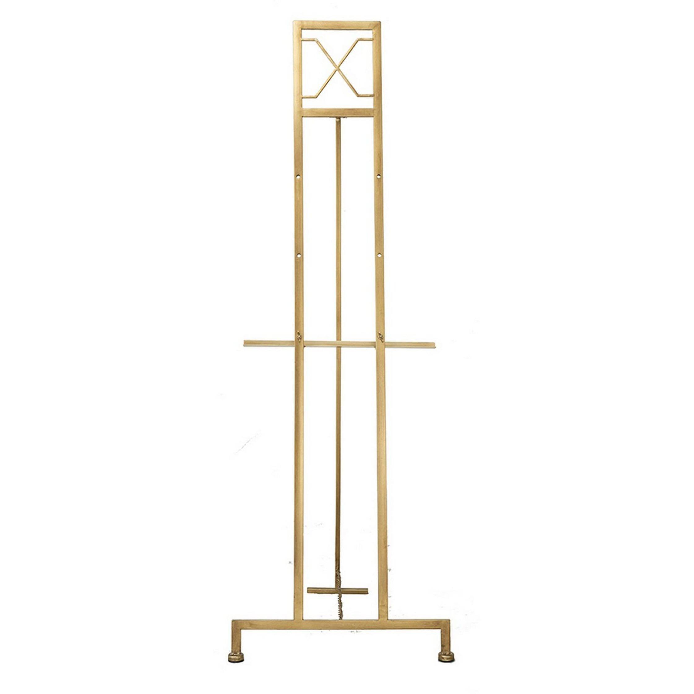 70 Inch Easel Stand, Gold Iron Frame, Free Standing, Large