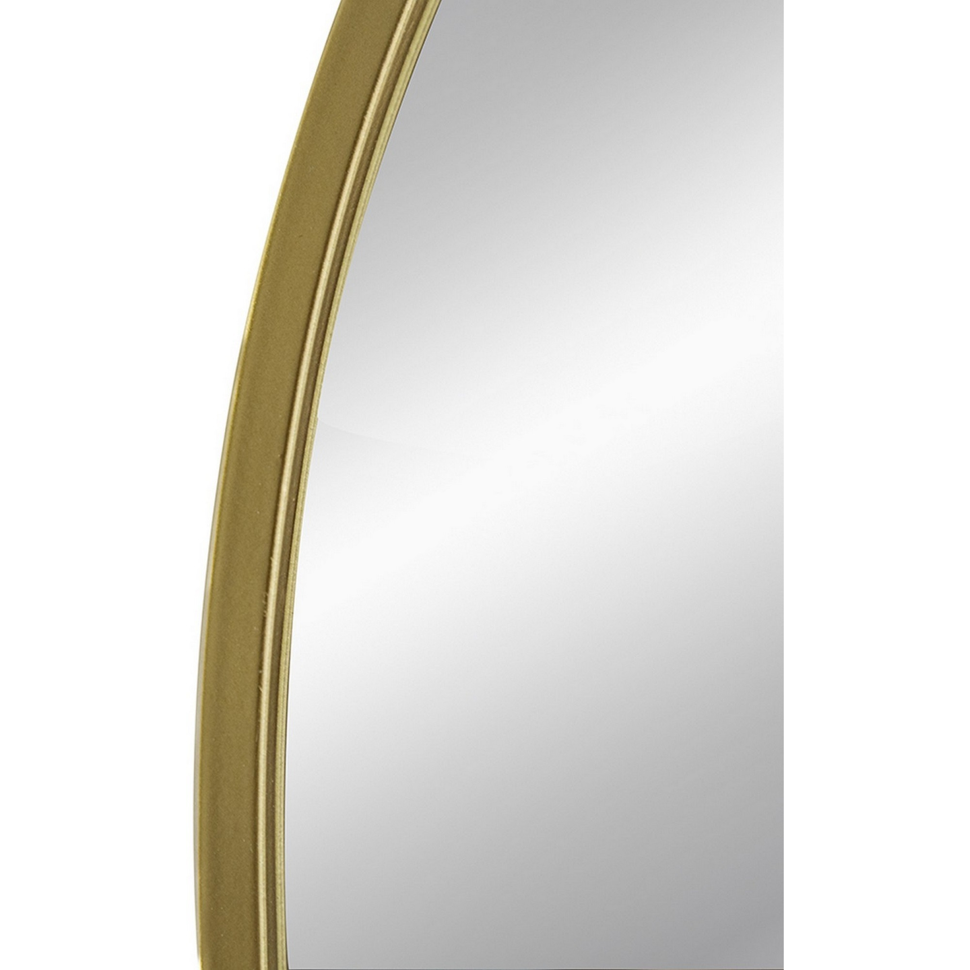 Cod 33 Inch Modern Wall Mirror, Simplistic Arched Gold Metal Frame