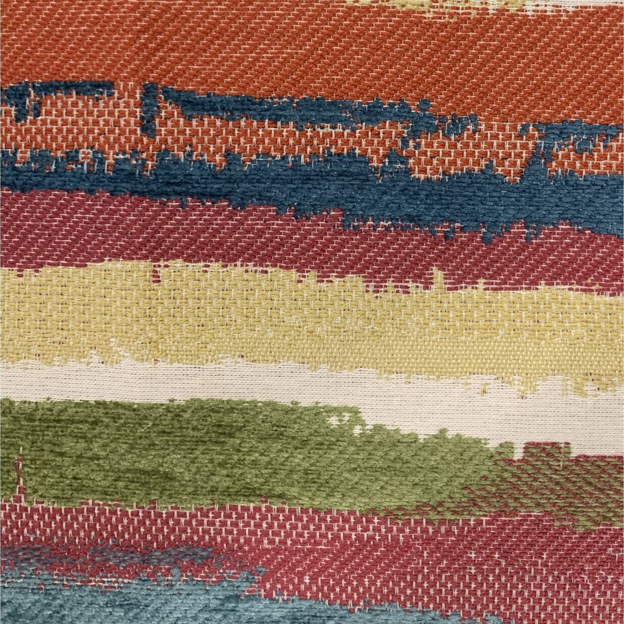 Plutus Multi-Color Cuba Stripe Luxury Throw Pillow - Double sided  16" x 16"