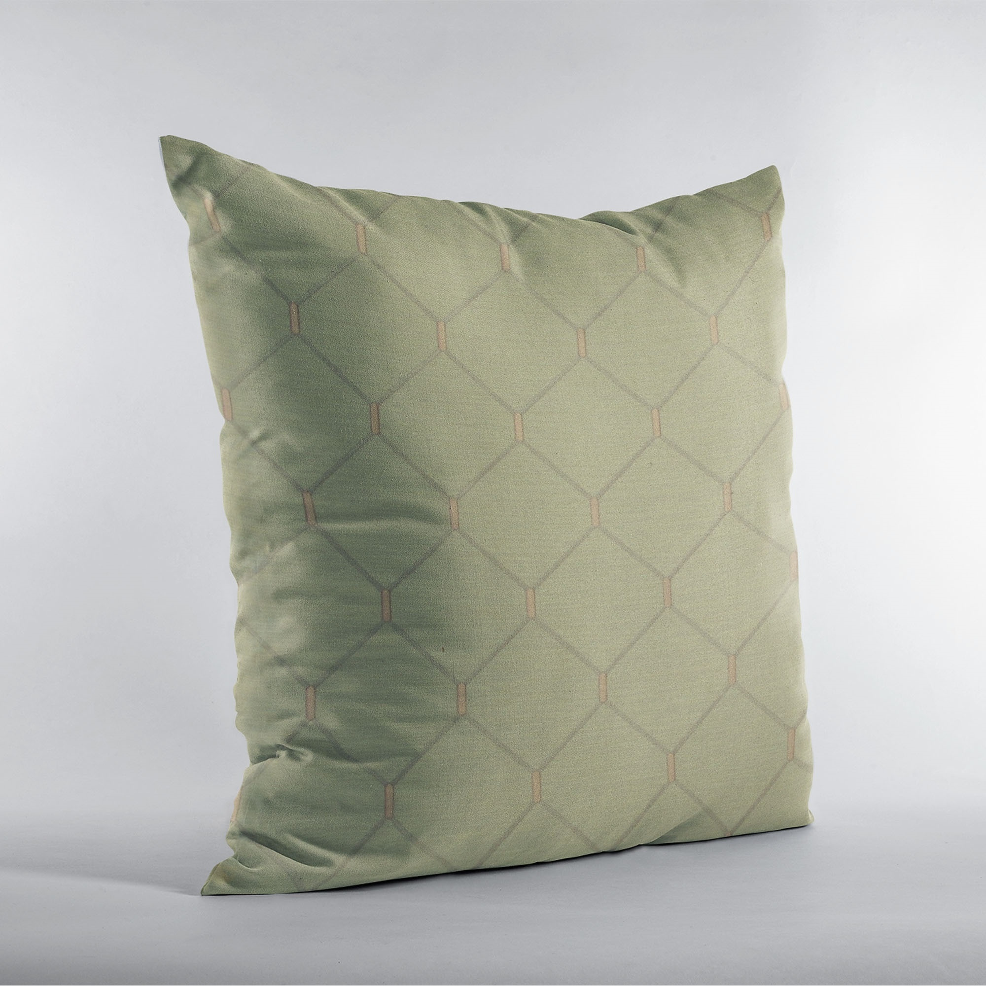 Plutus Creamy White Kona Embroydery, Some Shine To This Pattern Luxury Throw Pillow - Double sided  20" x 26" Standard