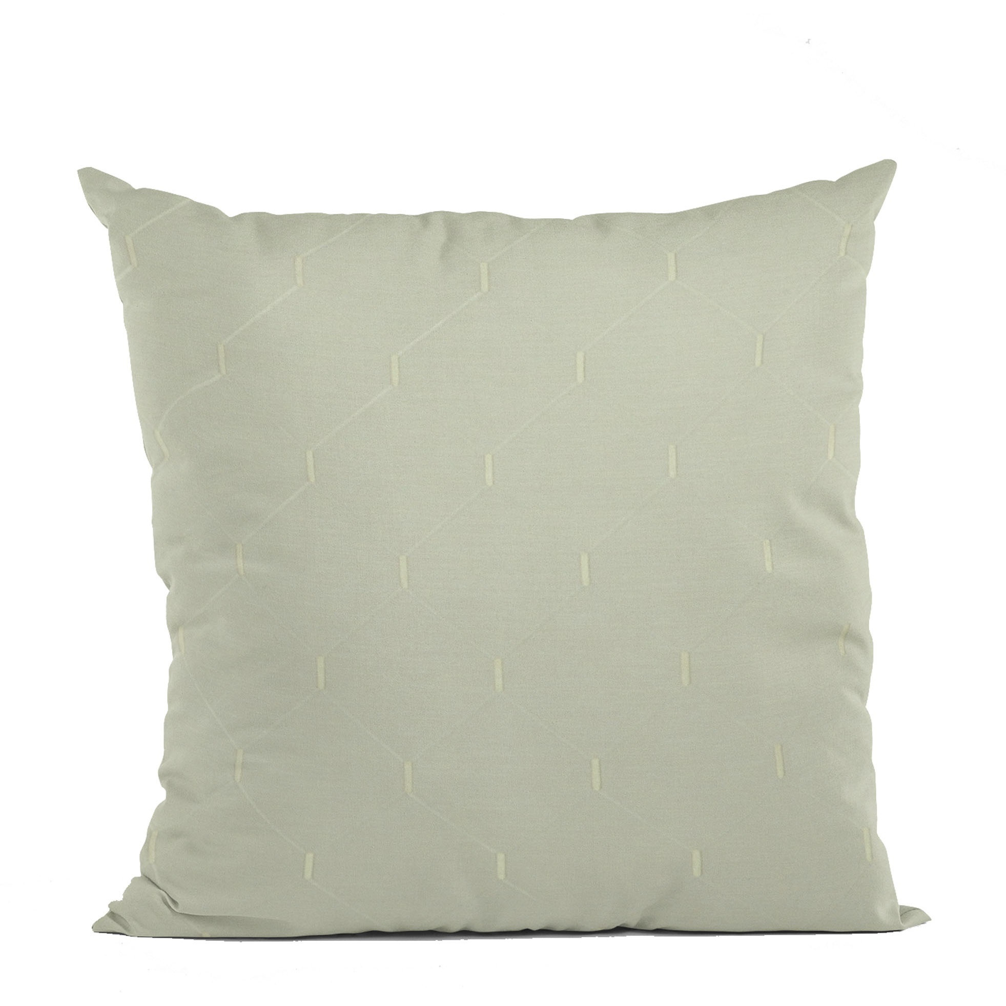 Plutus White Kona Embroydery, Some Shine To This Pattern Luxury Throw Pillow - Double sided  22" x 22"