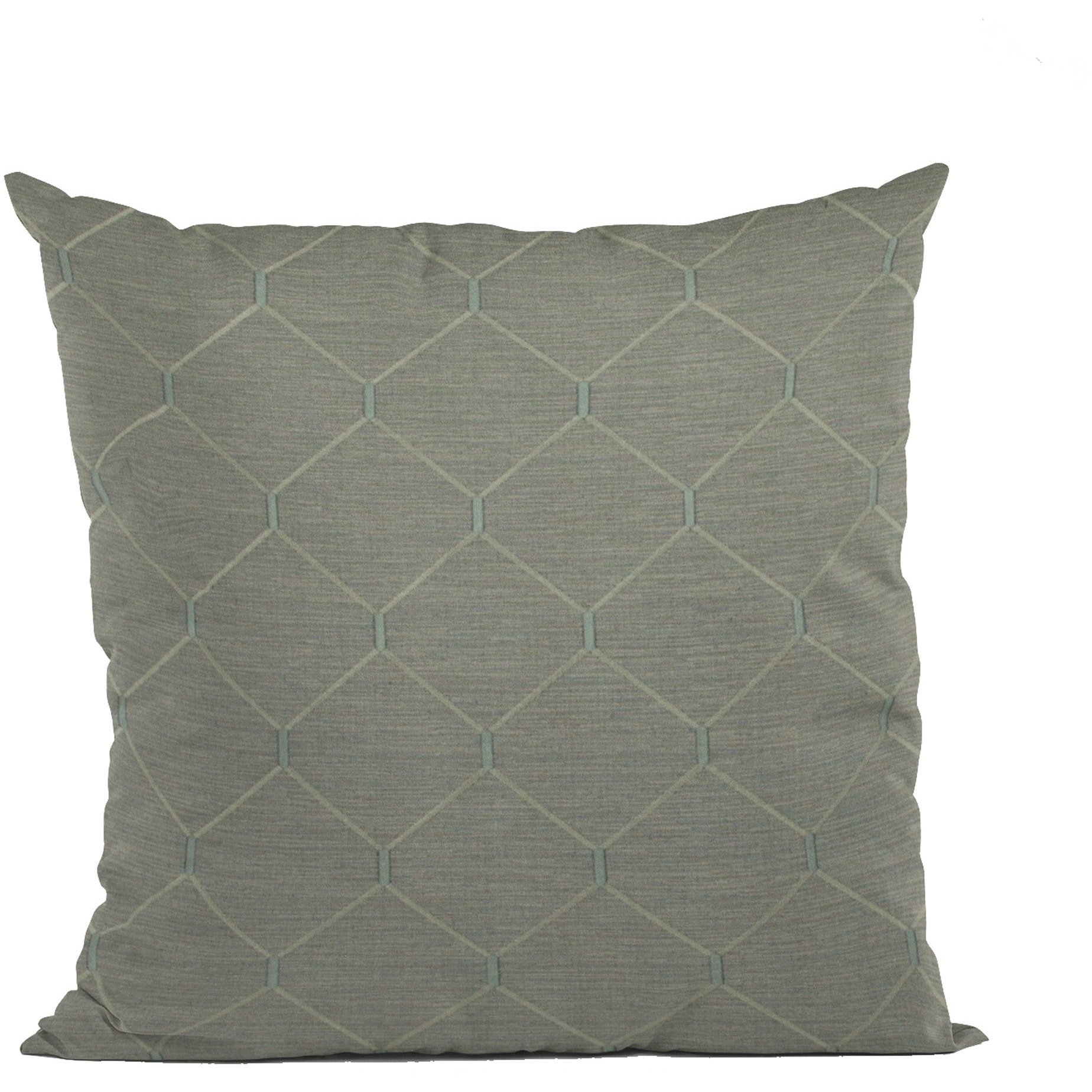 Plutus Urban Grey Kona Embroydery, Some Shine To This Pattern Luxury Throw Pillow - Double sided  20" x 36" King