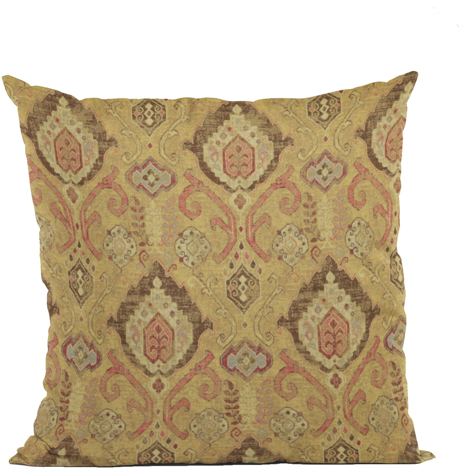 Plutus Vintage Gold Romero Woven Luxury Throw Pillow - Double sided  20" x 36" King
