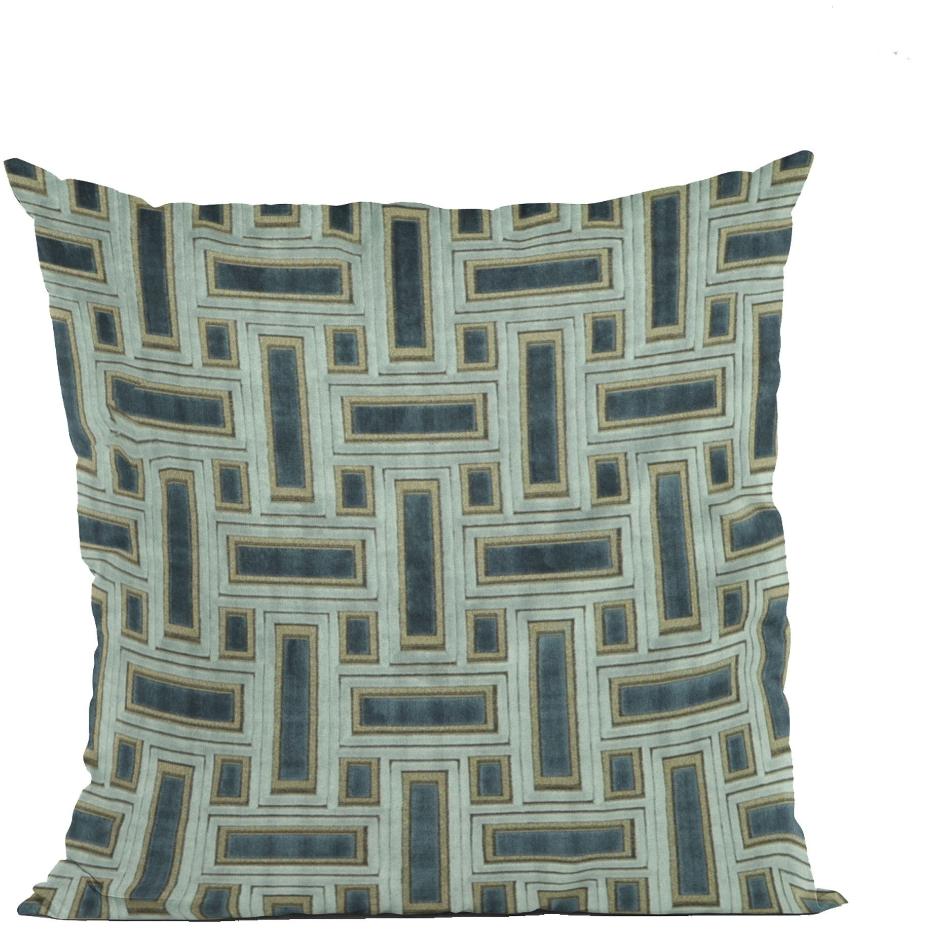 Plutus Hazy Stony Cut Velvet, Some Sparkle To It Luxury Throw Pillow - Double sided  22" x 22"