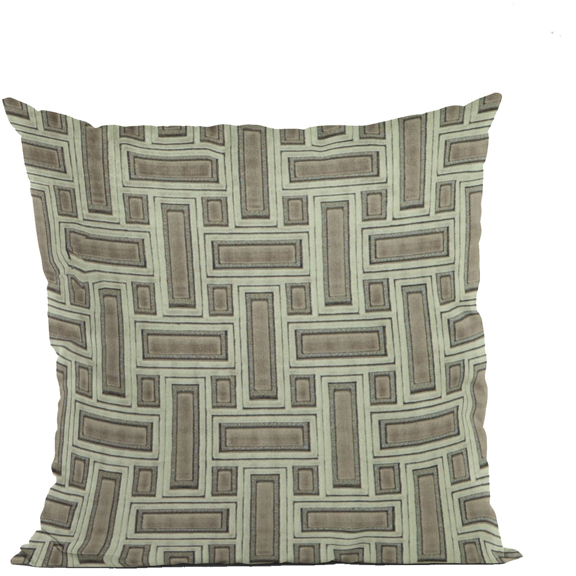 Plutus Truffle Stony Cut Velvet, Some Sparkle To It Luxury Throw Pillow - Double sided  18" x 18"