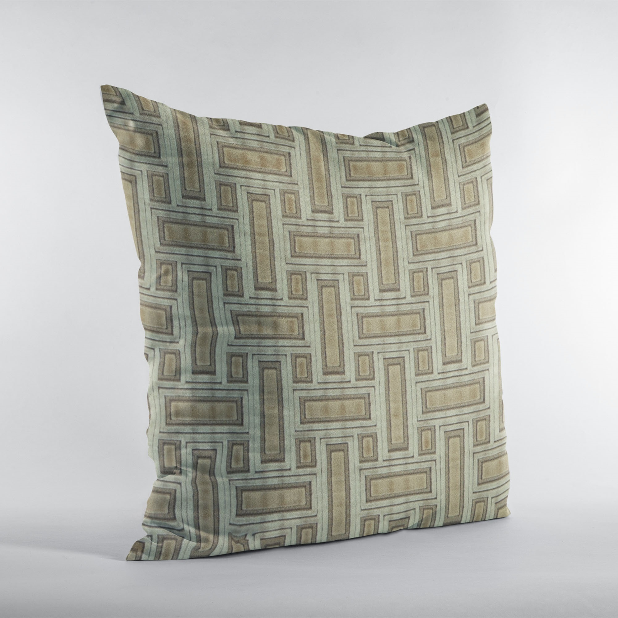Plutus Bronze Stony Cut Velvet, Some Sparkle To It Luxury Throw Pillow - Double sided  24" x 24"