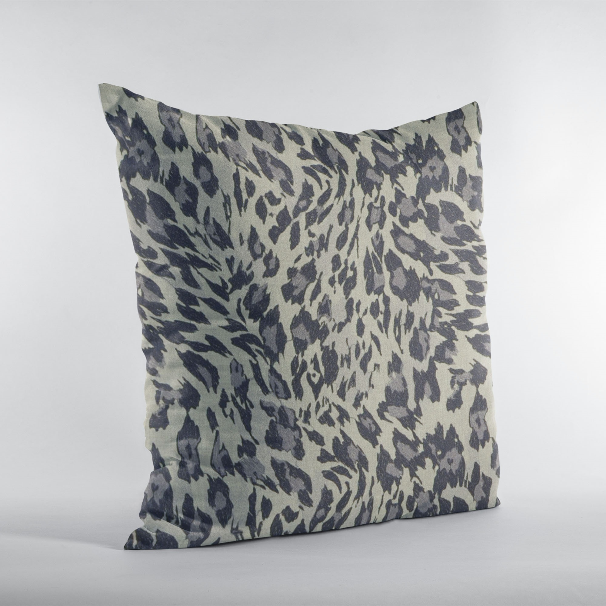 Plutus Granite Cheetah Embroydery Luxury Throw Pillow - Double sided  22" x 22"