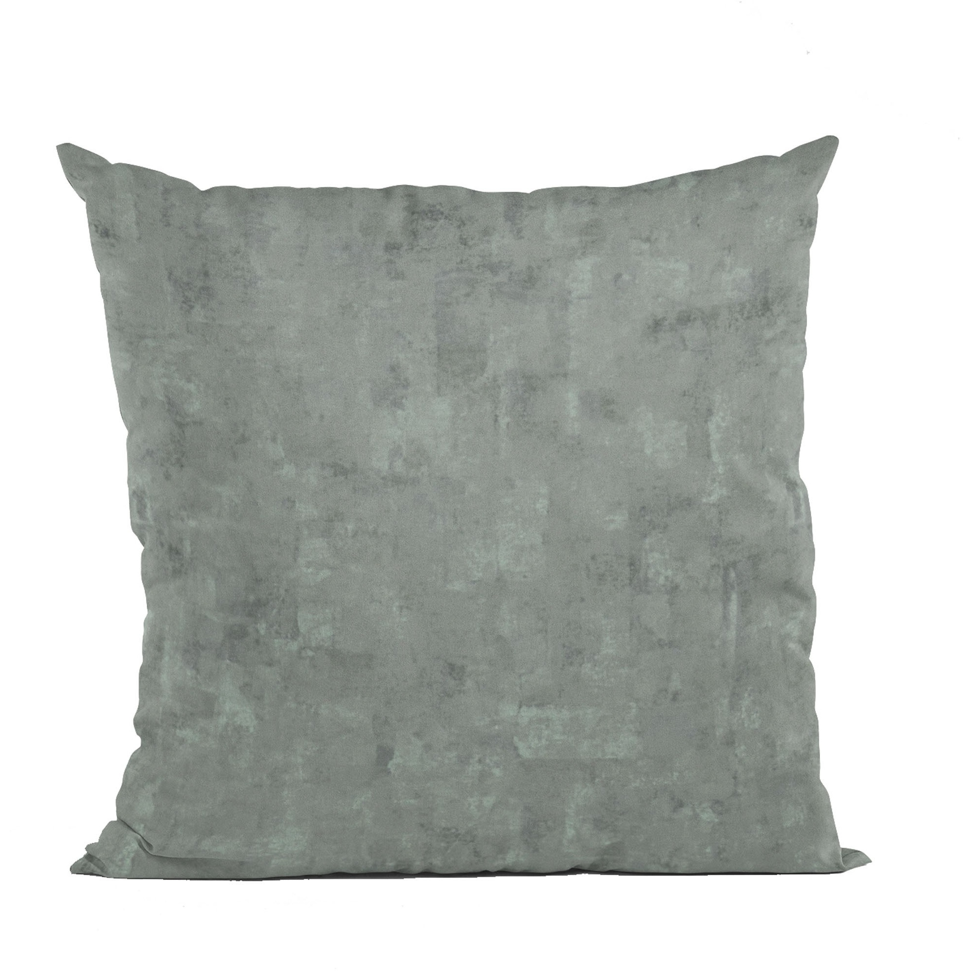 Plutus Gunmetal Hidden Island Velvet With Foil Printing On Top Luxury Throw Pillow - Double sided  22" x 22"