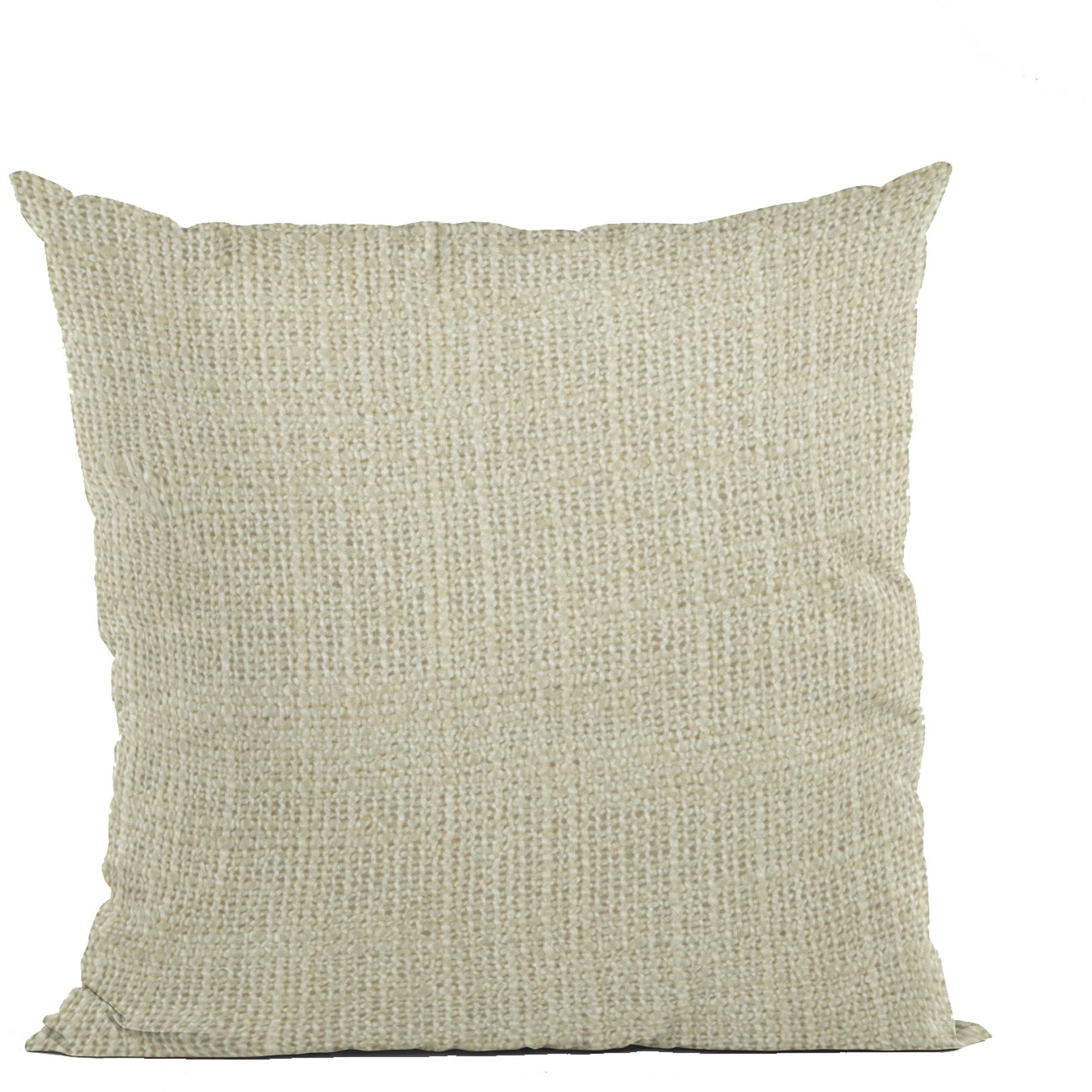 Plutus Vanilla Wall Textured Solid, With Open Weave. Luxury Throw Pillow - Double sided  16" x 16"