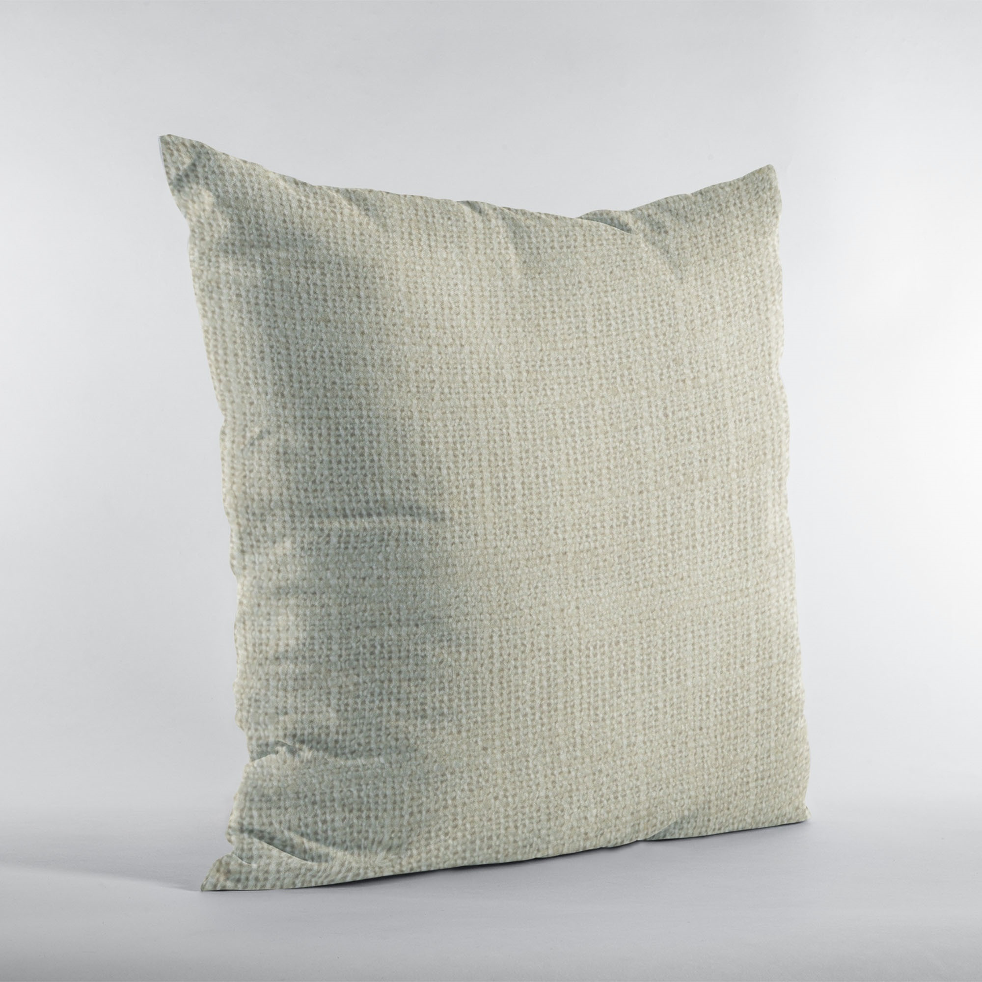 Plutus Vanilla Wall Textured Solid, With Open Weave. Luxury Throw Pillow - Double sided  16" x 16"