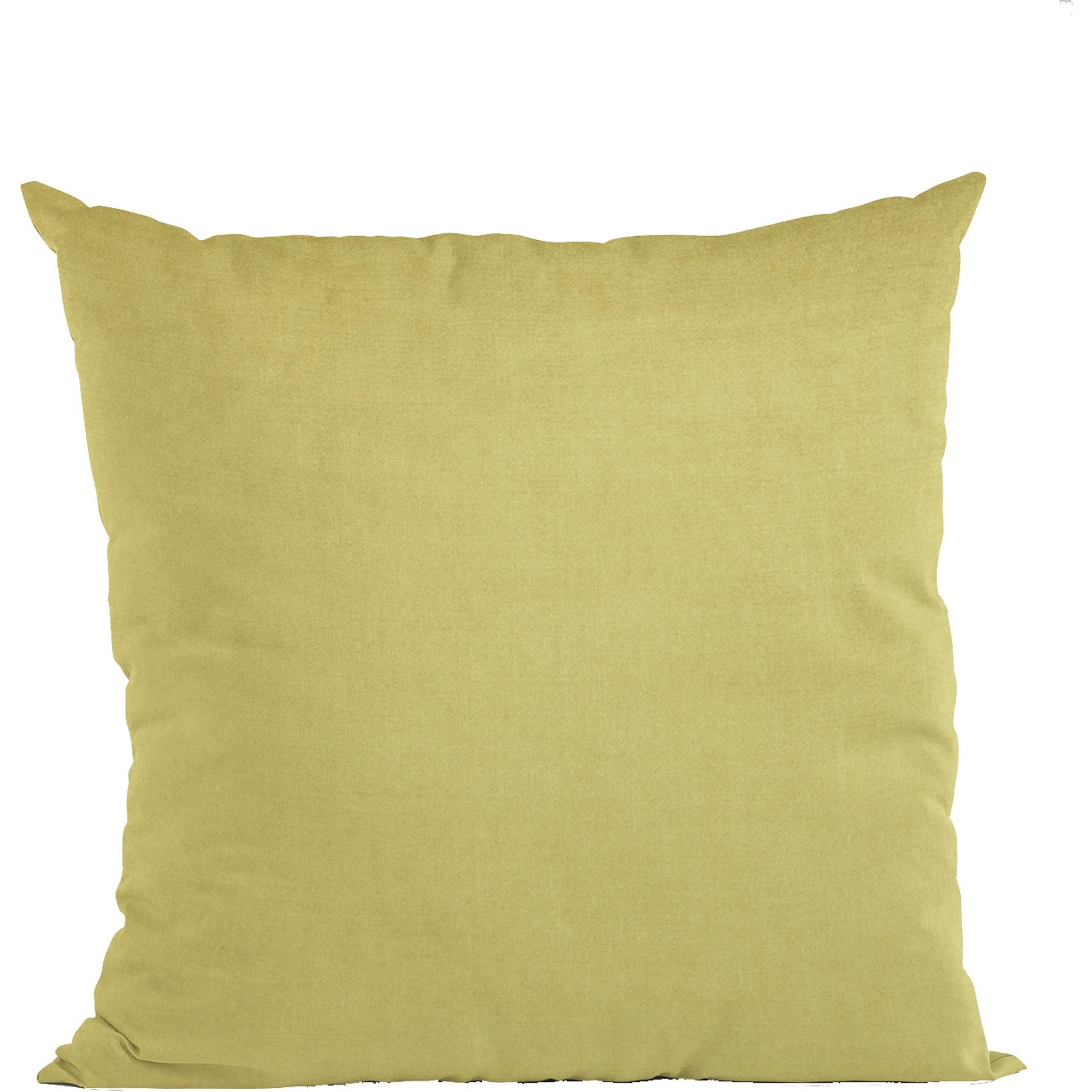 Plutus Yellow Solid Shiny Velvet Luxury Throw Pillow - Double sided  22" x 22"