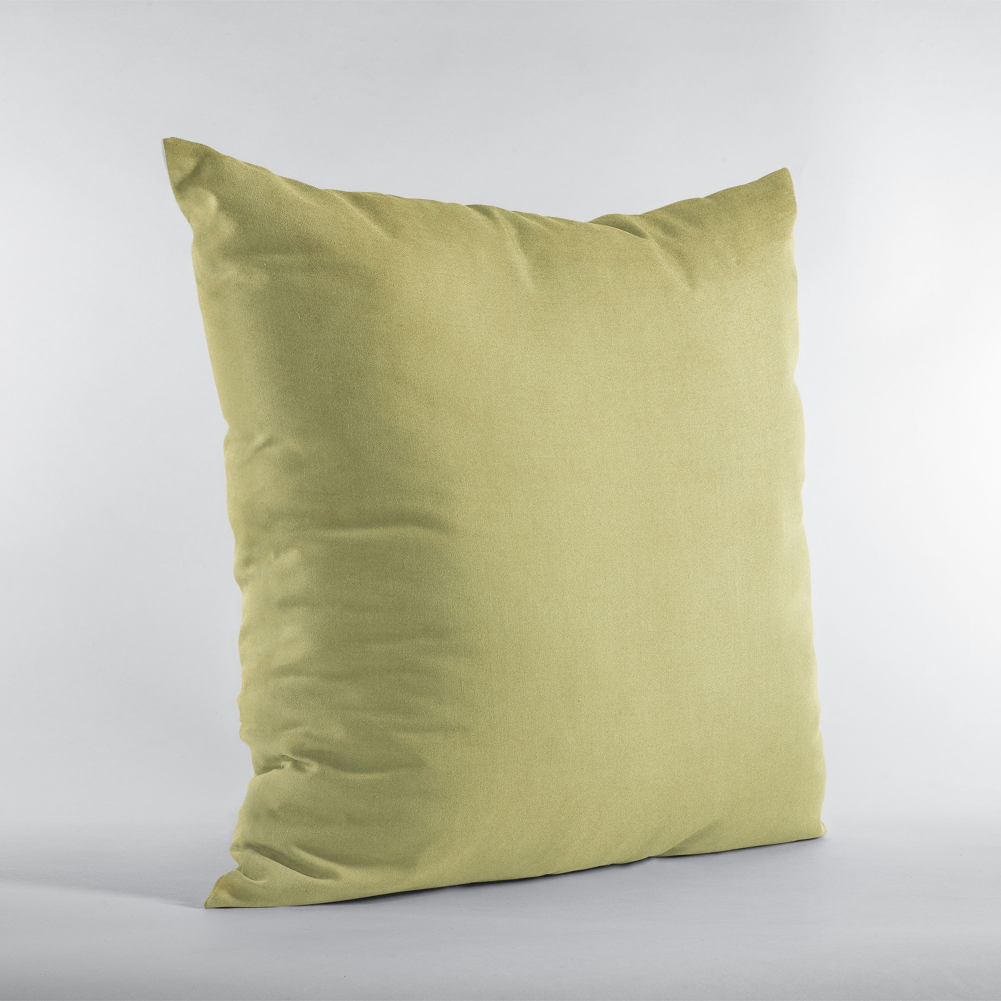 Plutus Yellow Solid Shiny Velvet Luxury Throw Pillow - Double sided  22" x 22"