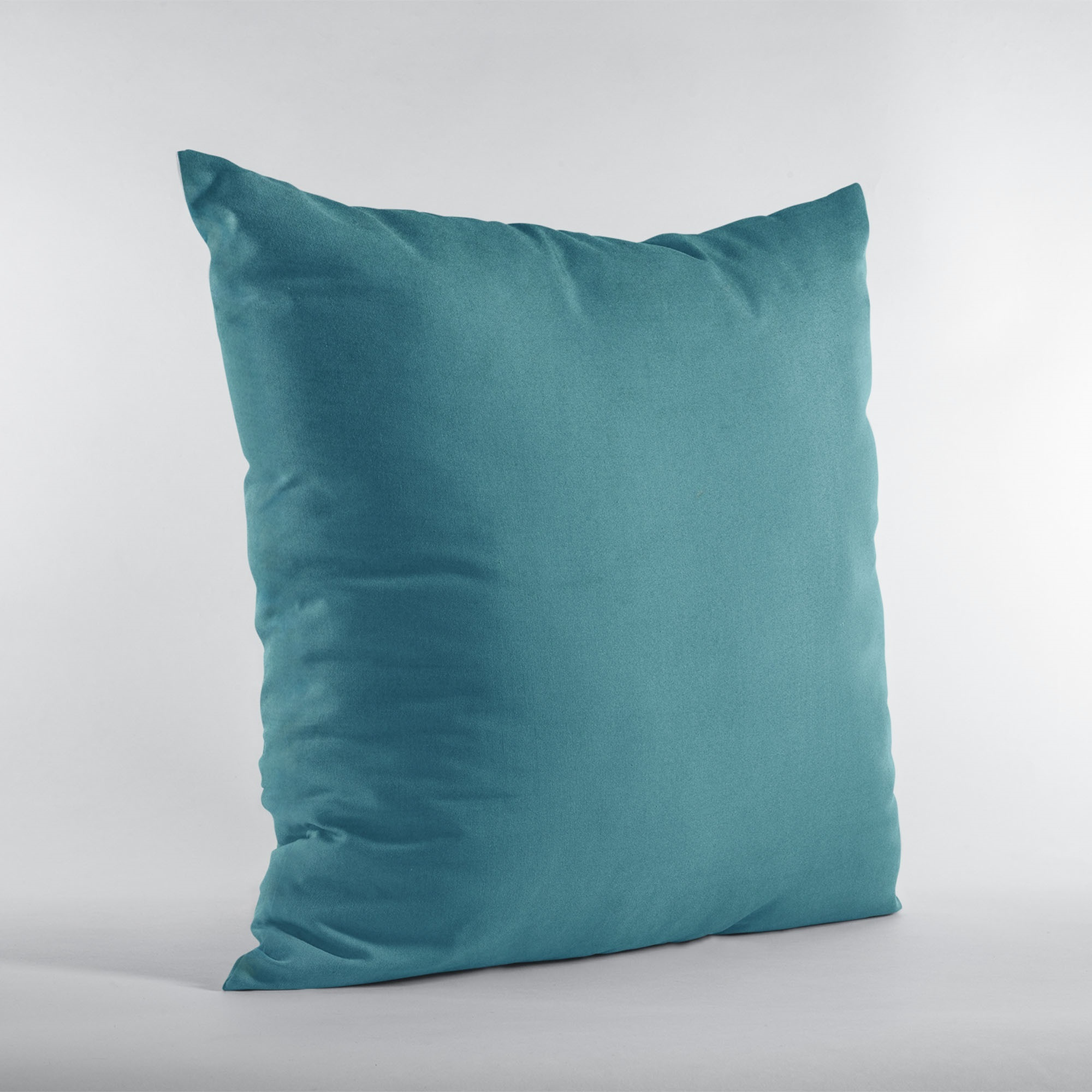 Plutus Sky Blue Solid Shiny Velvet Luxury Throw Pillow - Double sided  20" x 26" Standard
