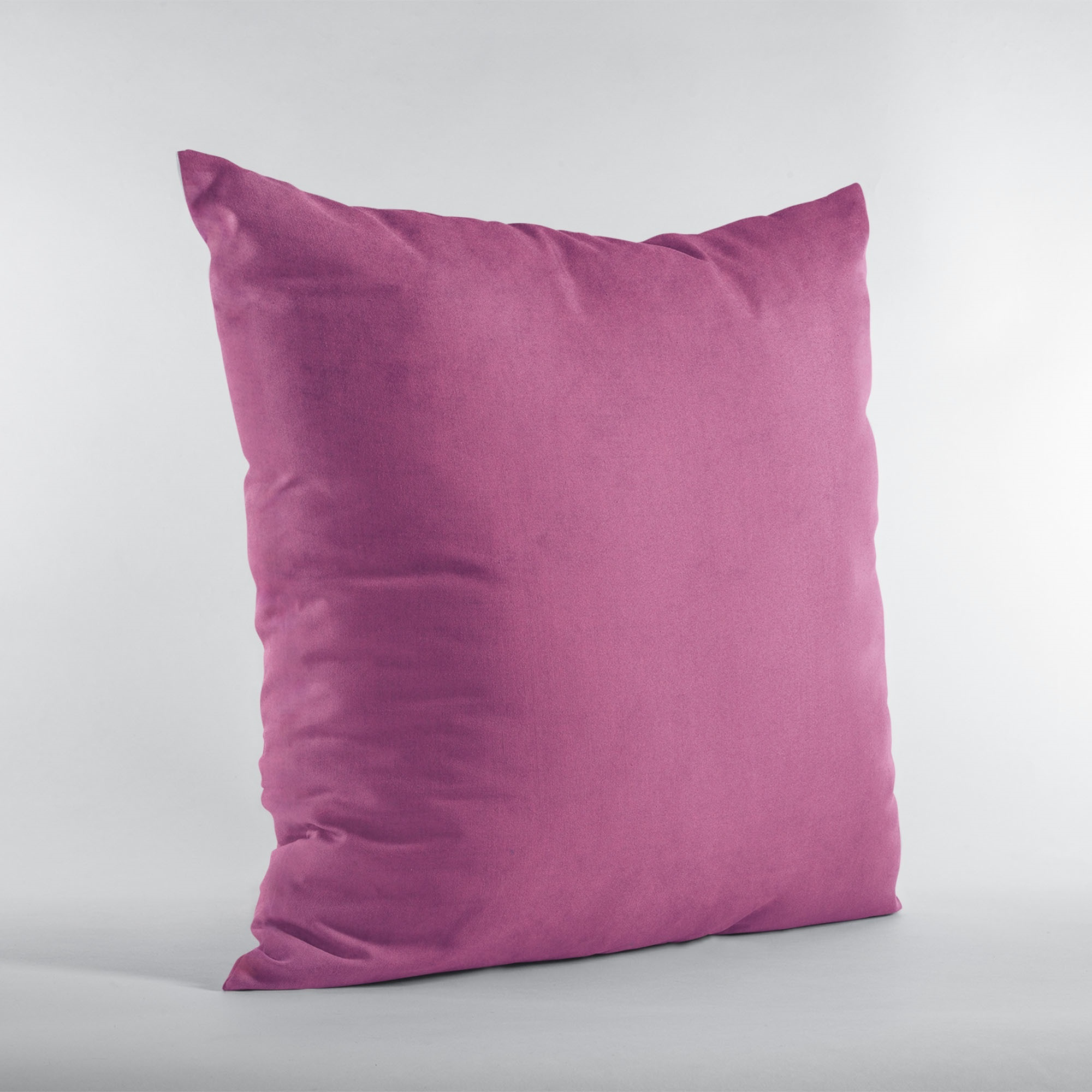 Plutus Pink Solid Shiny Velvet Luxury Throw Pillow - Double sided  26" x 26"