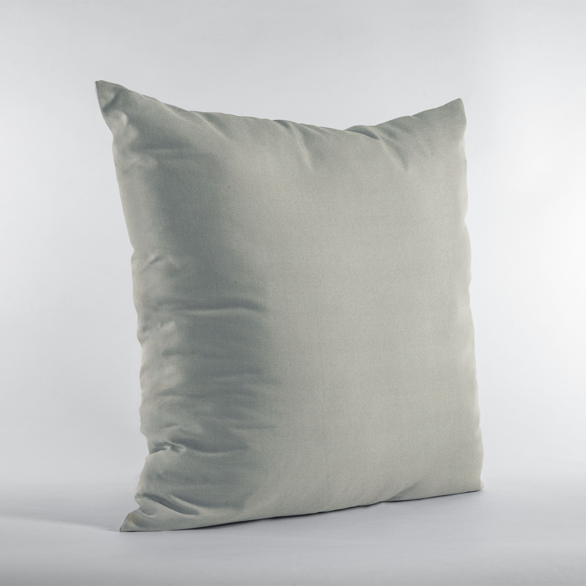 Plutus Light Grey Solid Shiny Velvet Luxury Throw Pillow - Double sided  20" x 20"