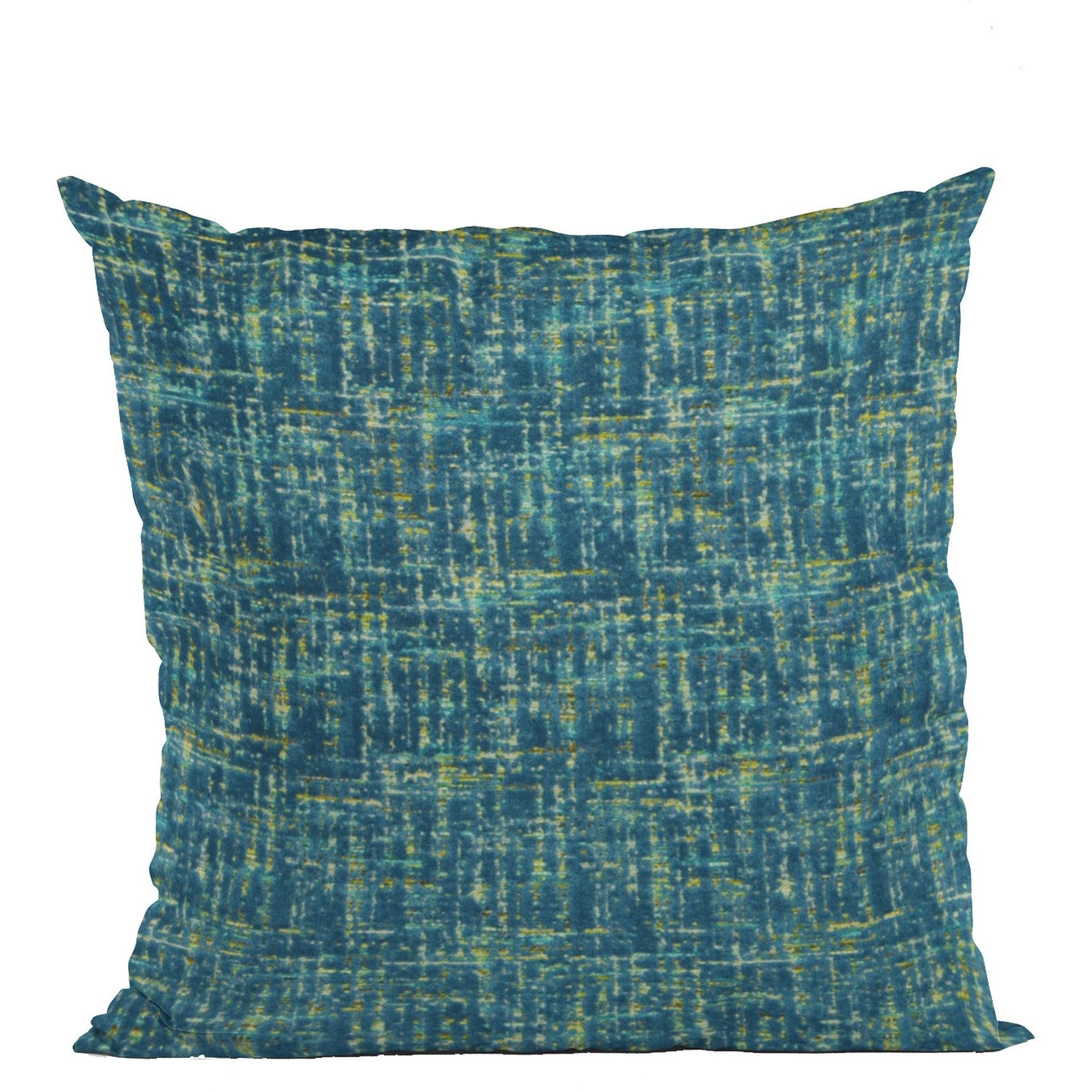 Plutus Sapphire New Planet Cut Velvet Luxury Throw Pillow - Double sided  22" x 22"