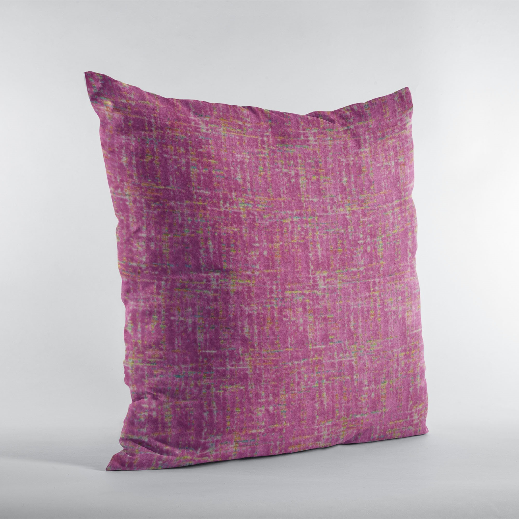 Plutus Fuchsia New Planet Cut Velvet Luxury Throw Pillow - Double sided  26" x 26"