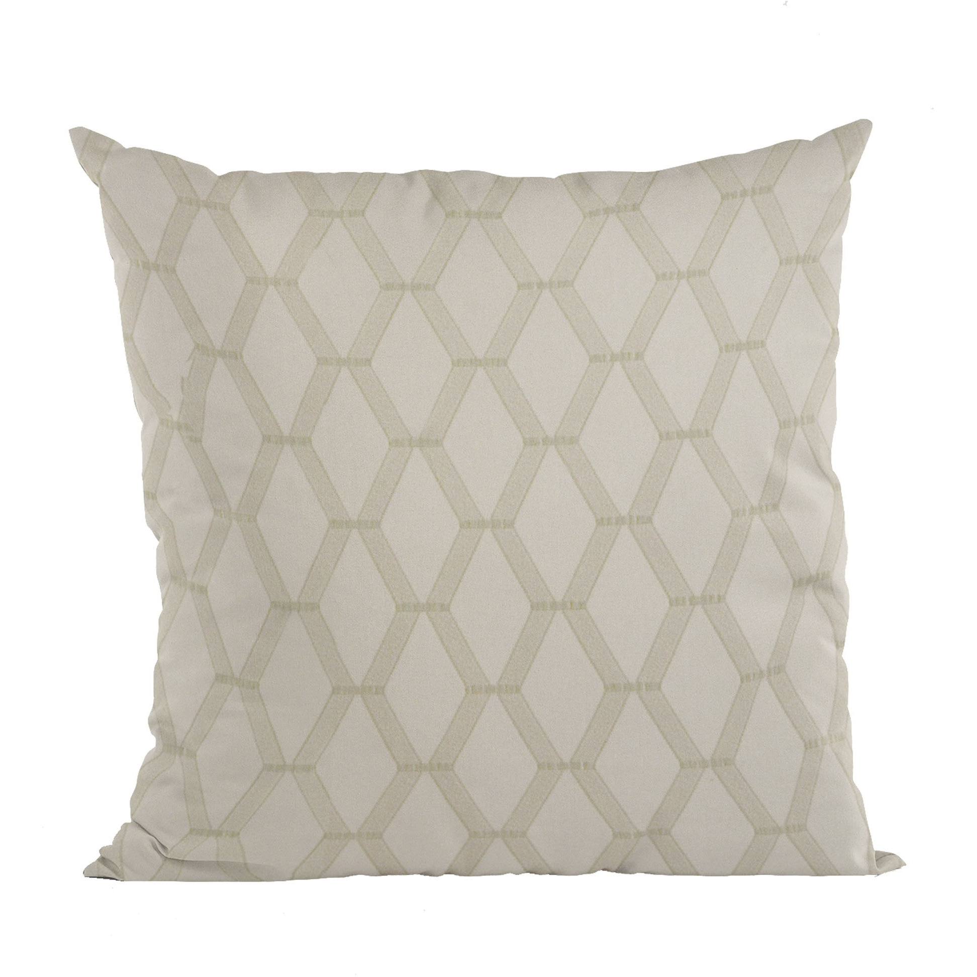 Plutus Wheat Diamond Shiny Fabric With Embroydery Luxury Throw Pillow - Double sided  12" x 20"