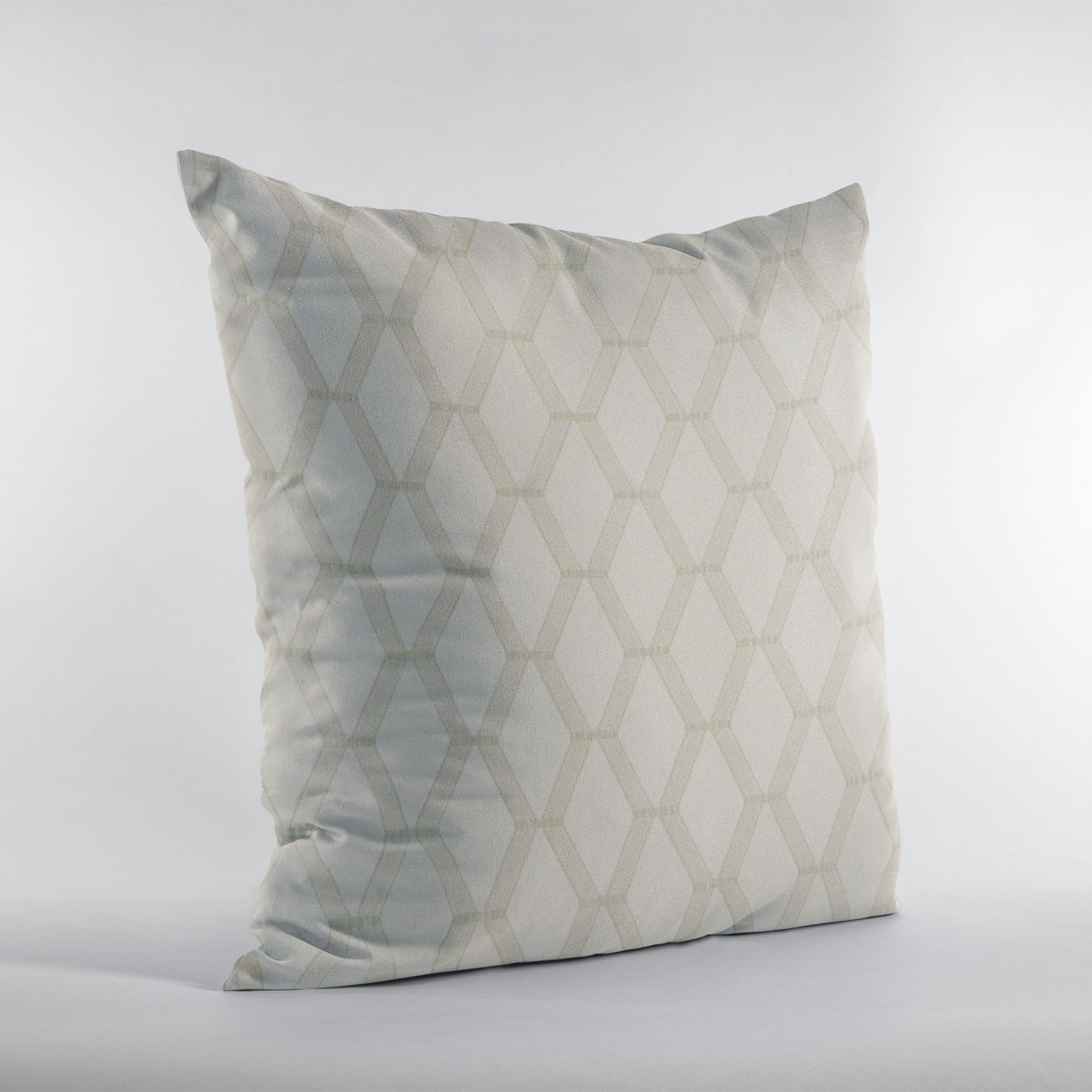 Plutus Wheat Diamond Shiny Fabric With Embroydery Luxury Throw Pillow - Double sided  12" x 20"