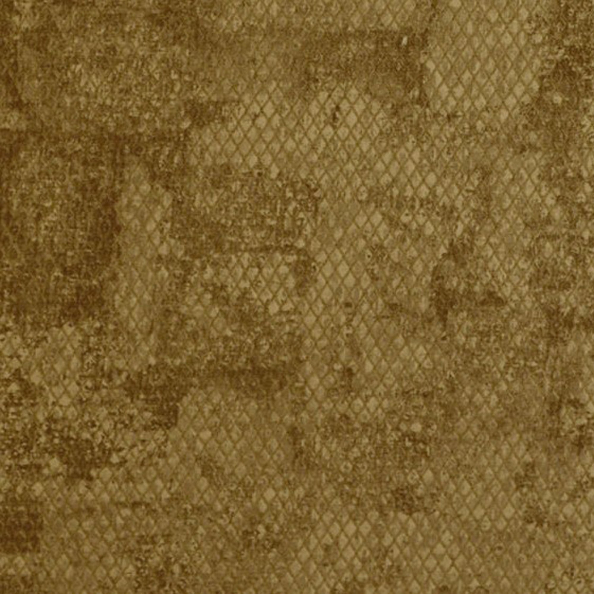 Plutus Burnished Bronze Hidden Map Textured Gound Cloth With Diamond Pattern - Double sided  12" x 20"
