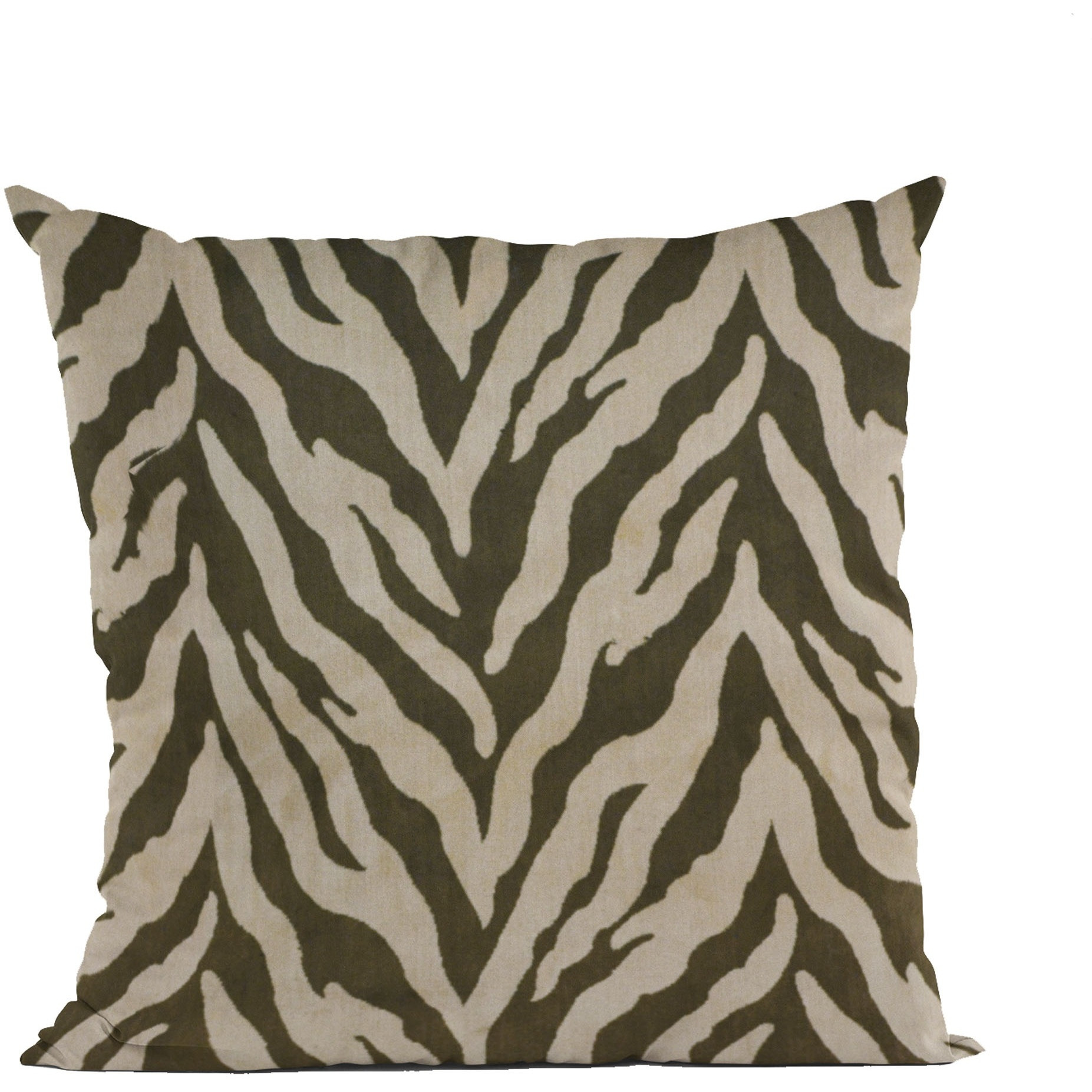 Plutus Tribal Zebra Zebra Print Velvet Luxury Throw Pillow - Double sided  26" x 26"