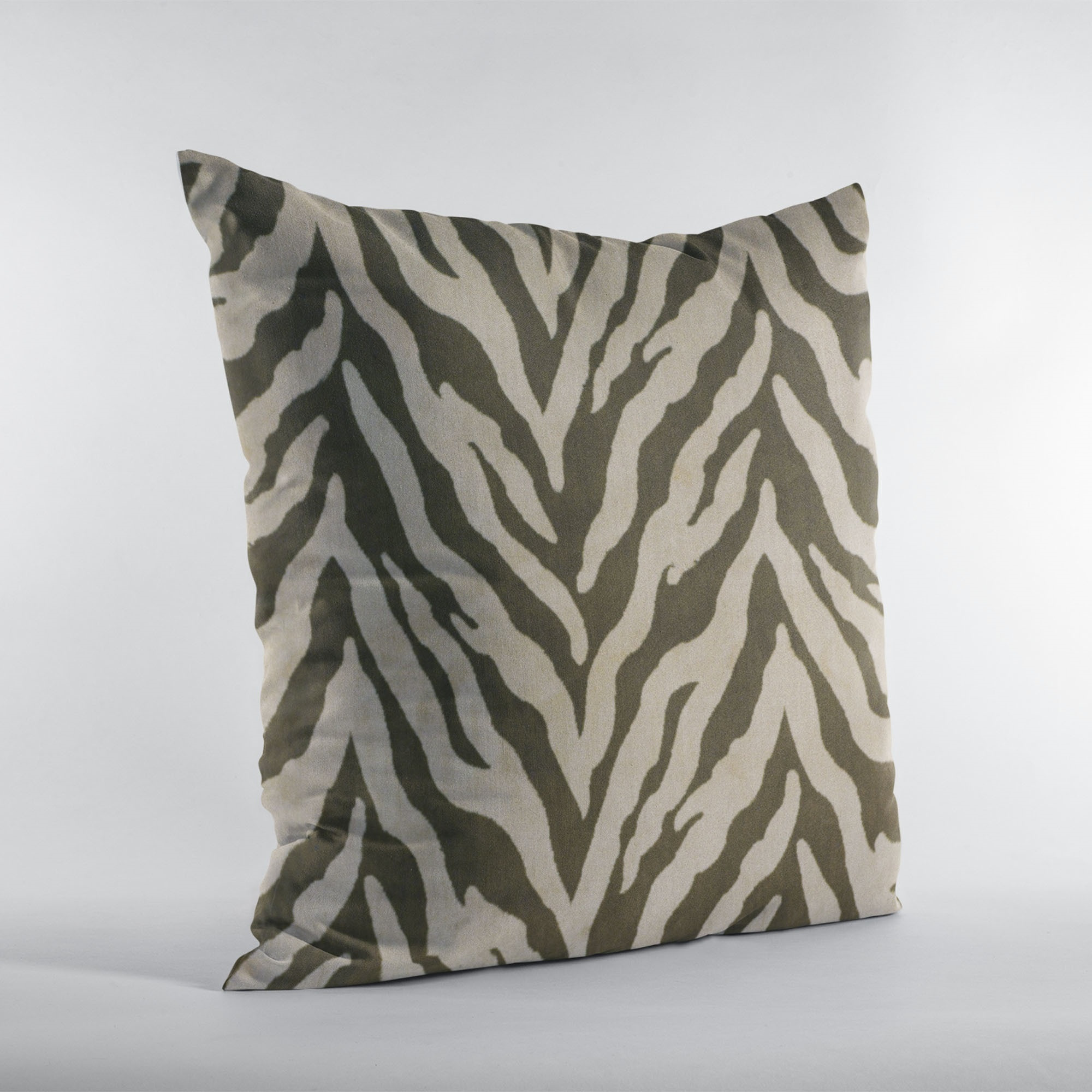 Plutus Tribal Zebra Zebra Print Velvet Luxury Throw Pillow - Double sided  26" x 26"